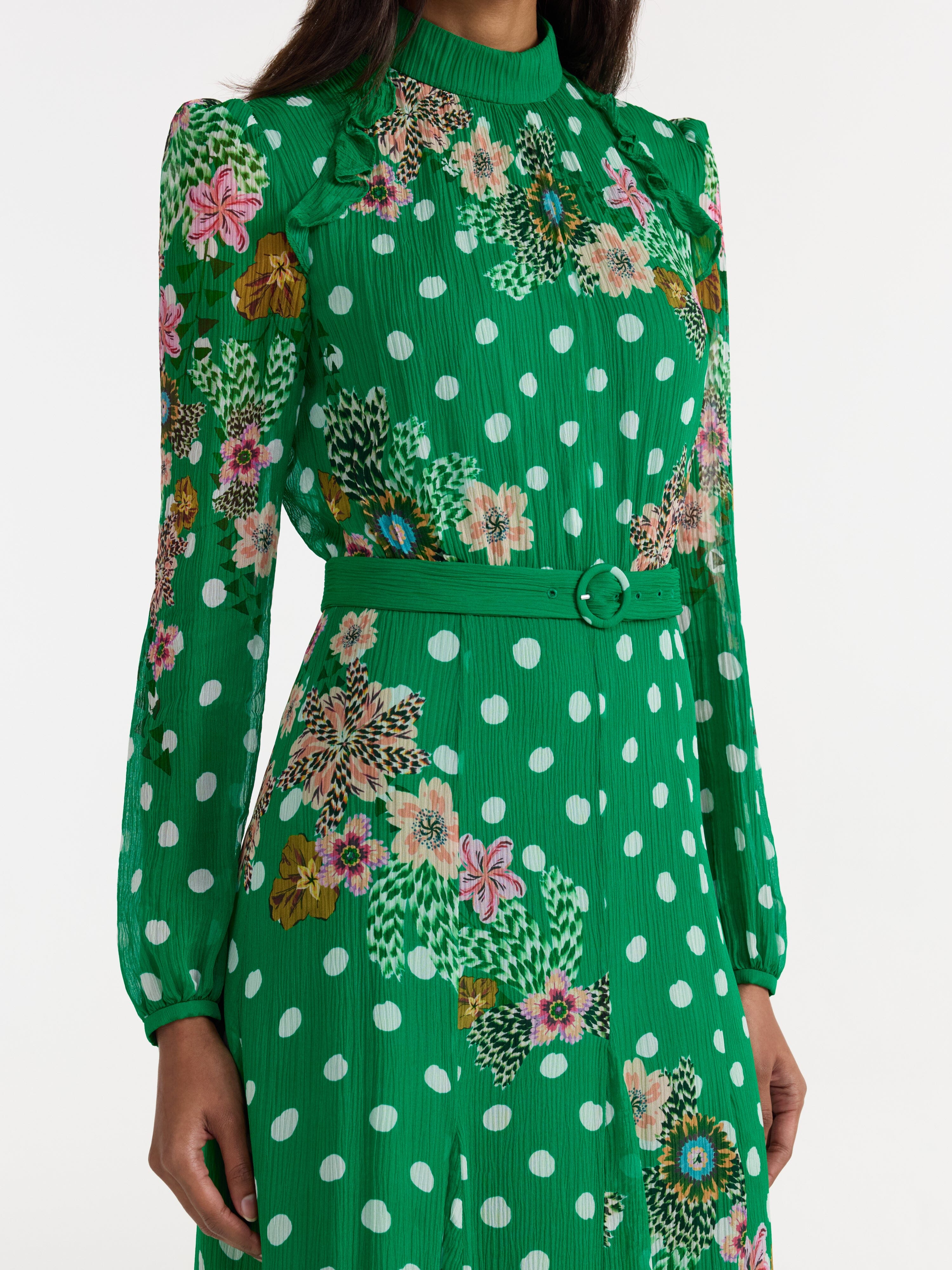 Jacqui B Dress in Celosia Polka