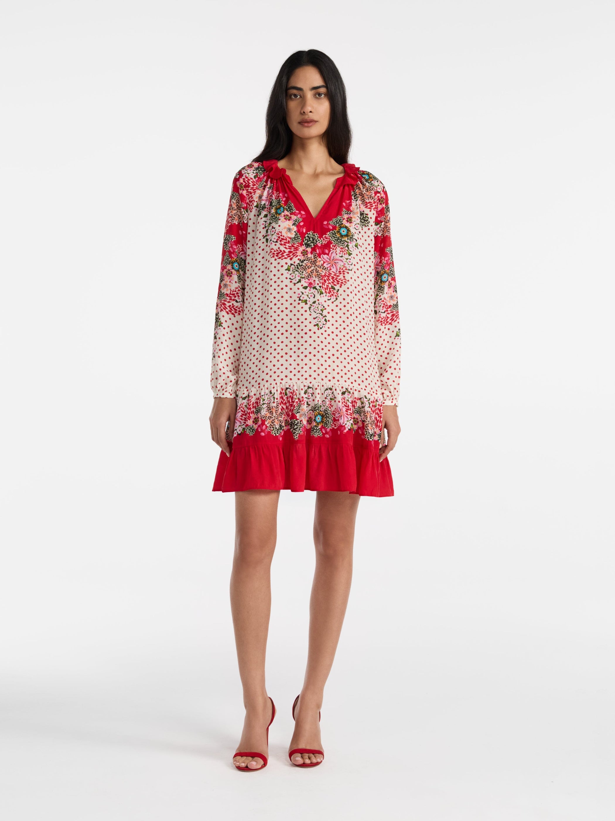 Alexis Short C Dress in Plumeria Polka