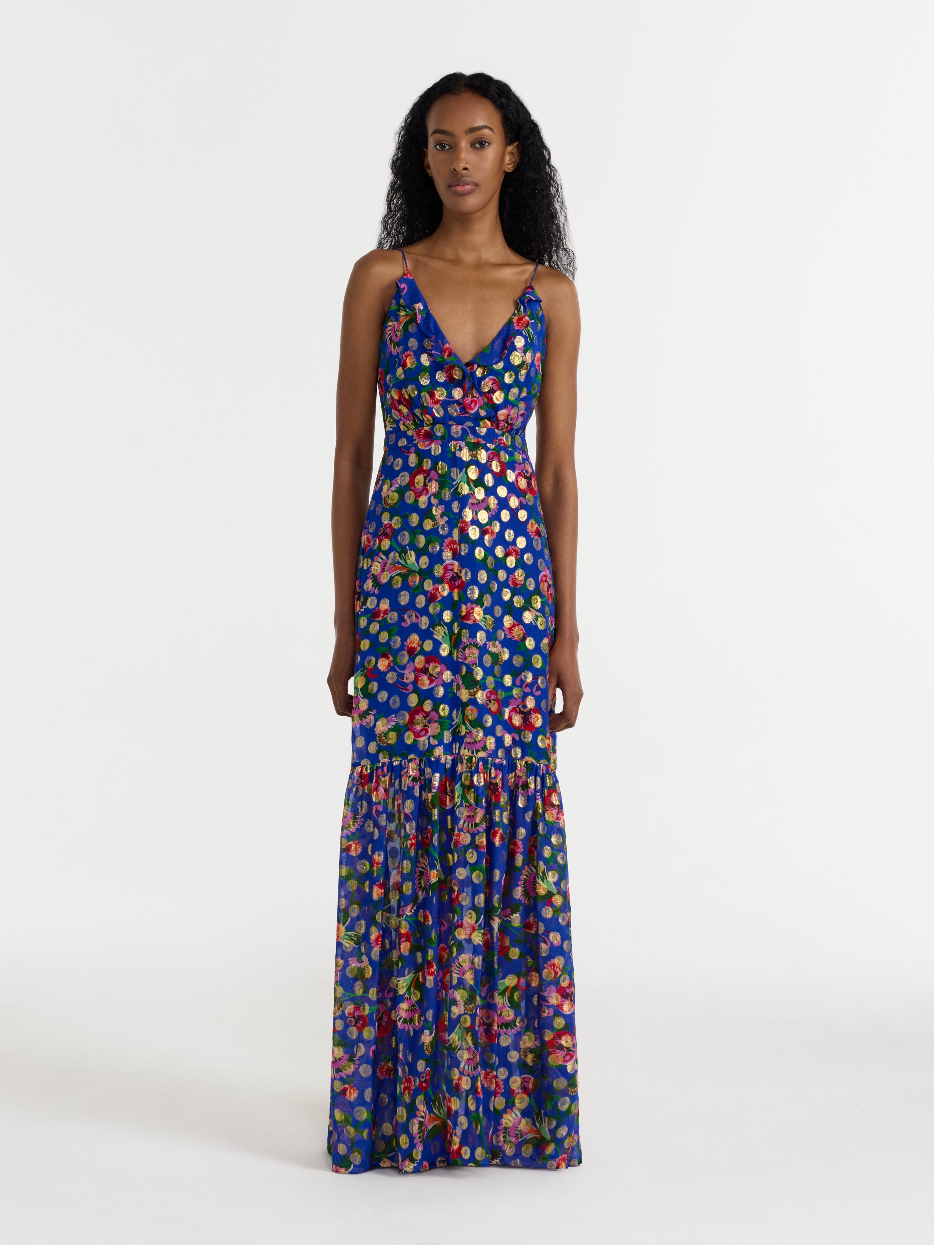 maxi dress for 5 4 SALONI Ani Long Dress in Royal