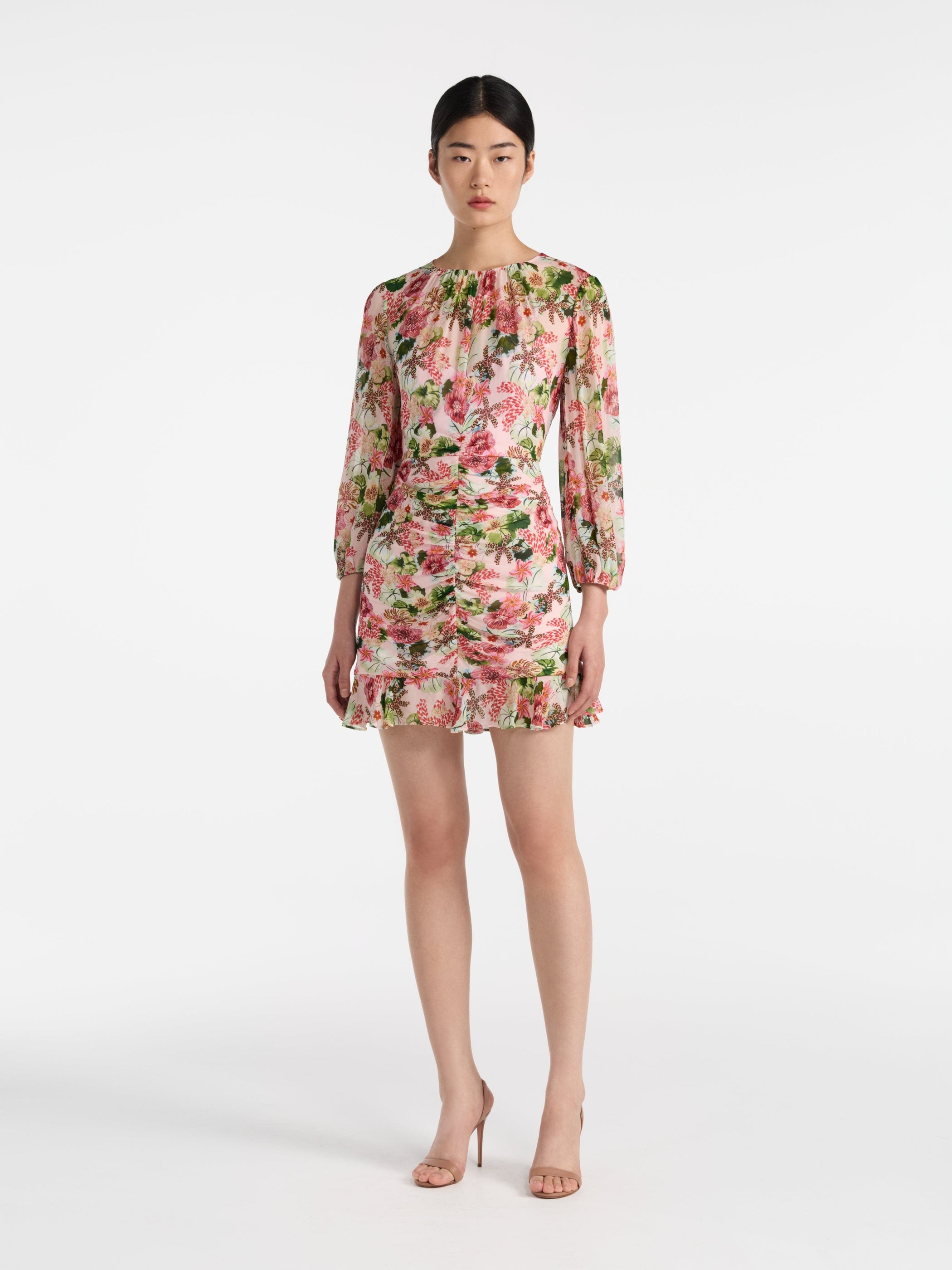 Astrid Short Dress in Plumeria Blush