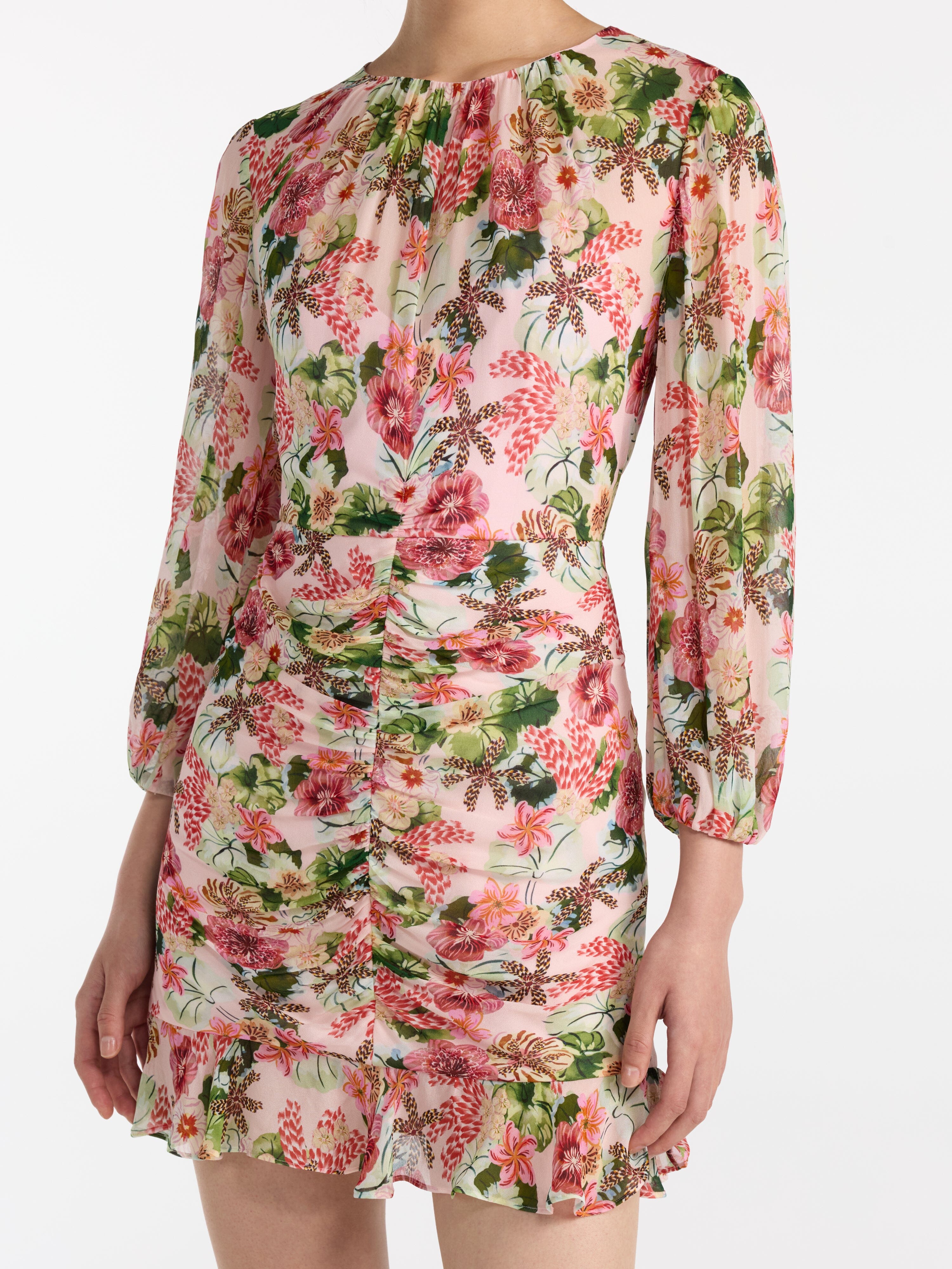 Astrid Short Dress in Plumeria Blush