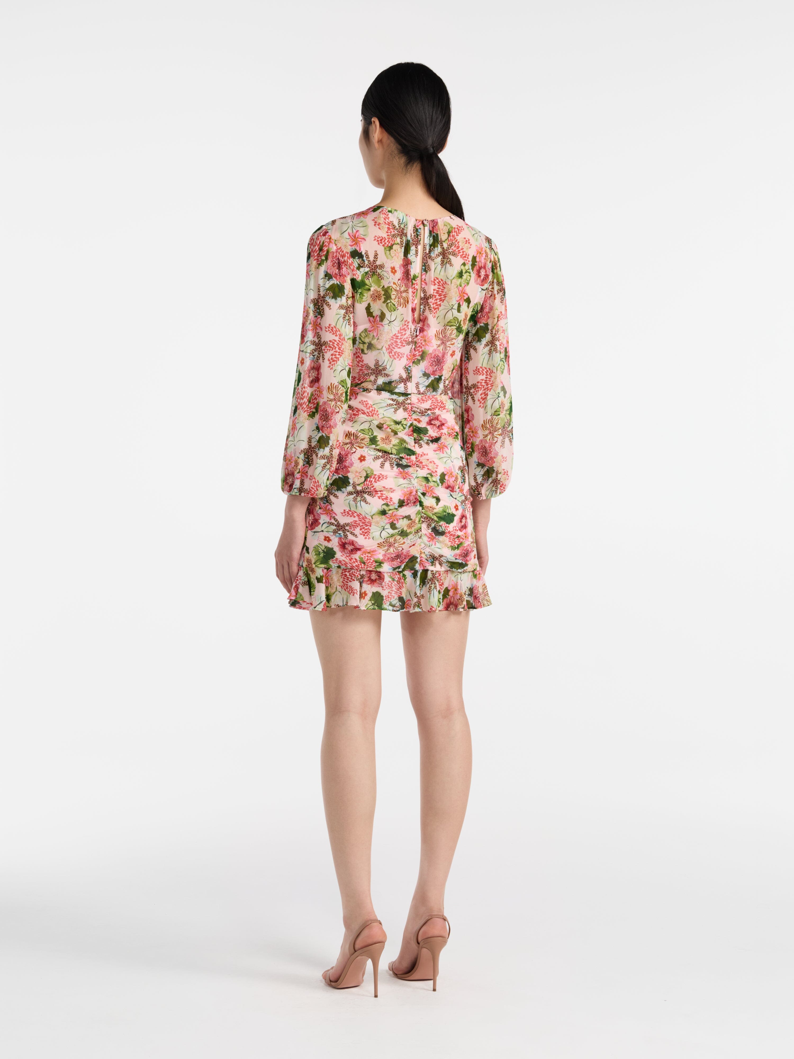 Astrid Short Dress in Plumeria Blush