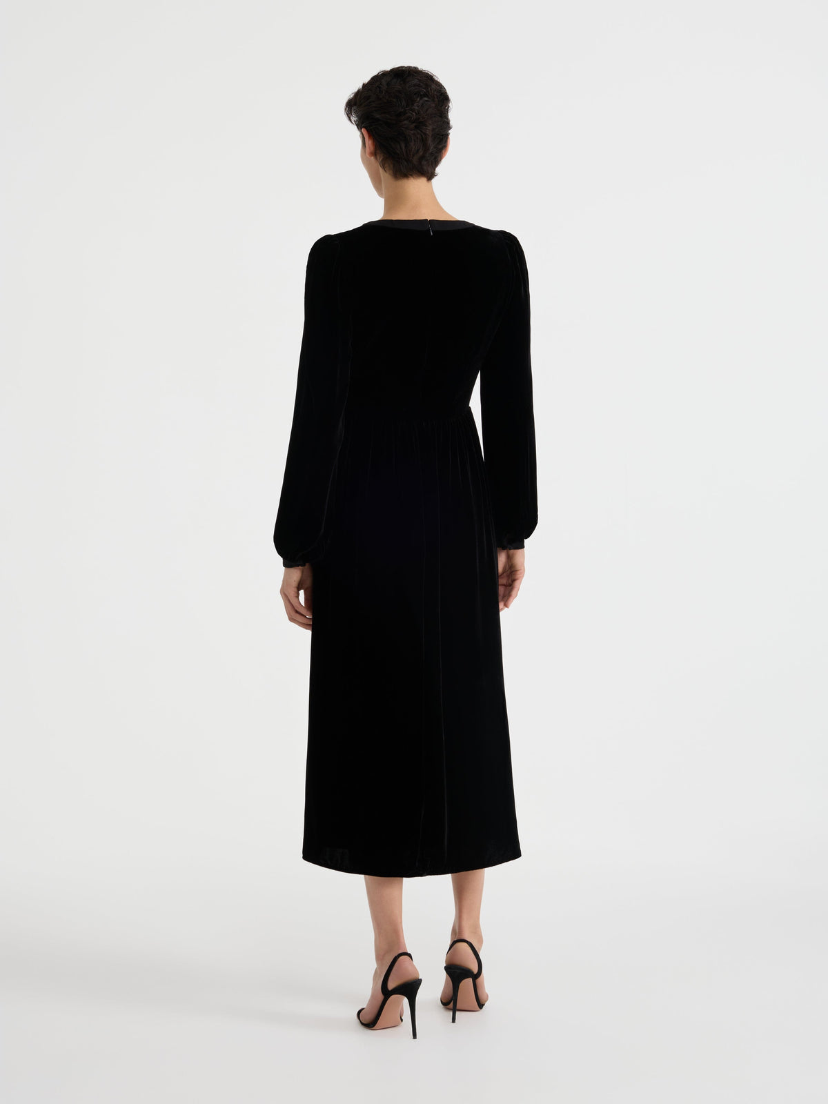 Camille Embellished Sun Moon Star Dress in Black