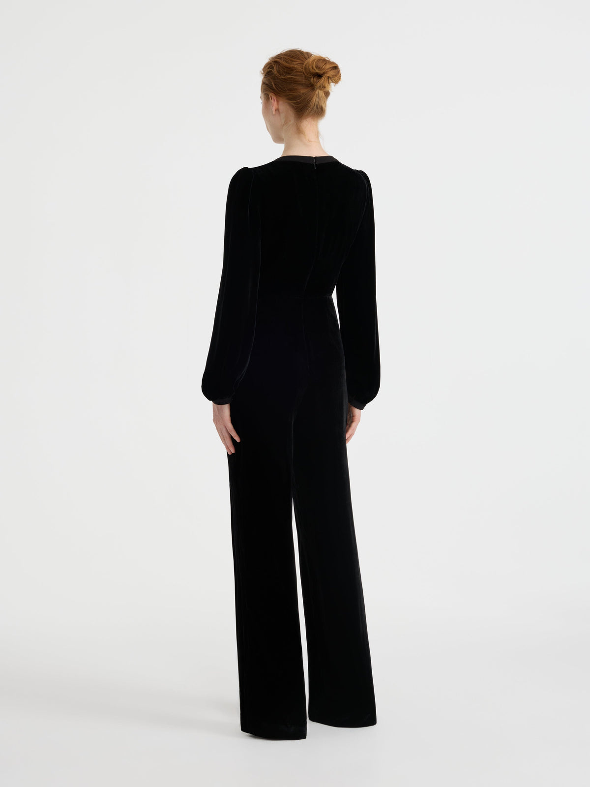 Camille Bows Jumpsuit in Black Valentine Lip