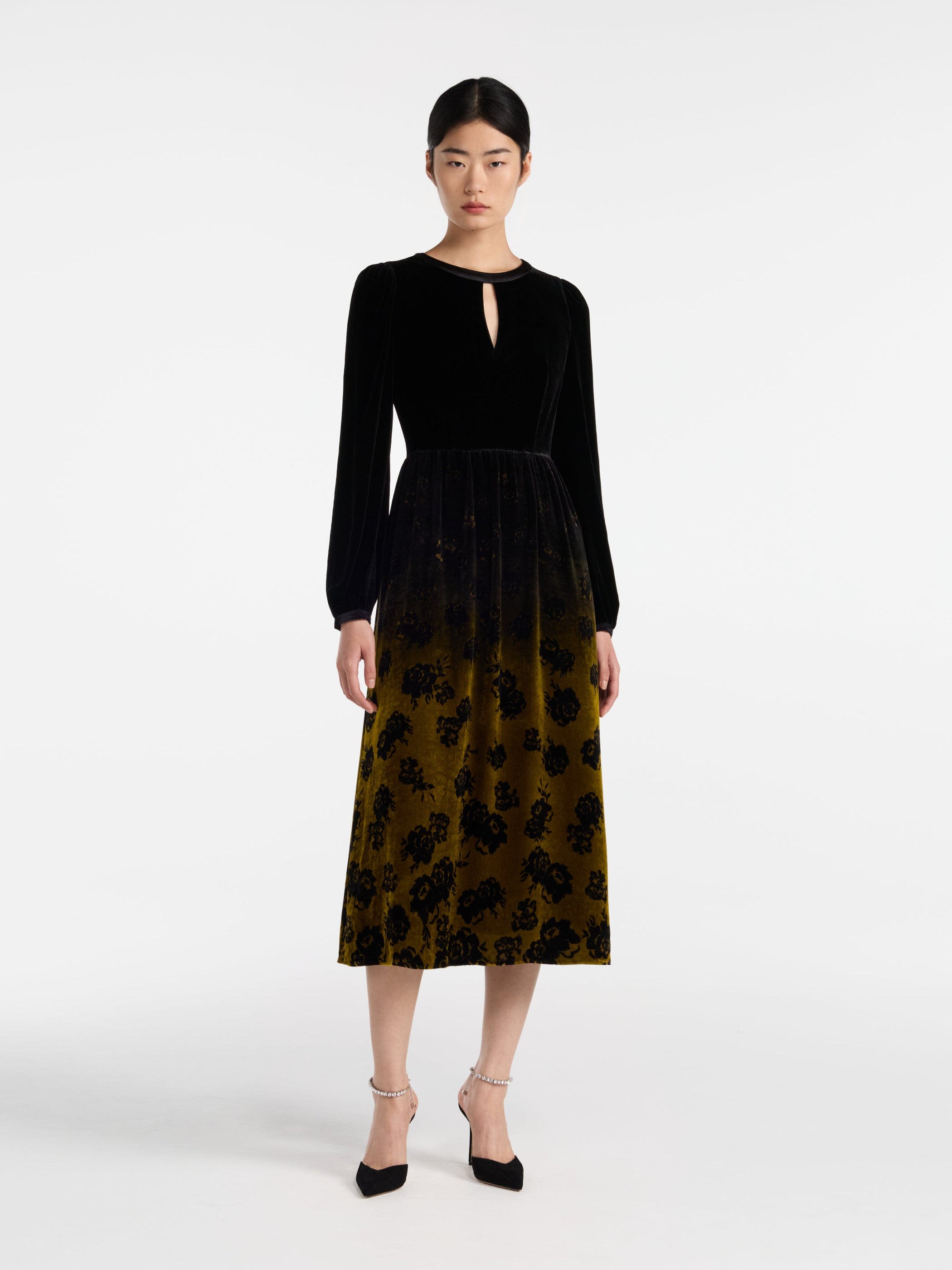 Camille E Dress in Golden Rosebay