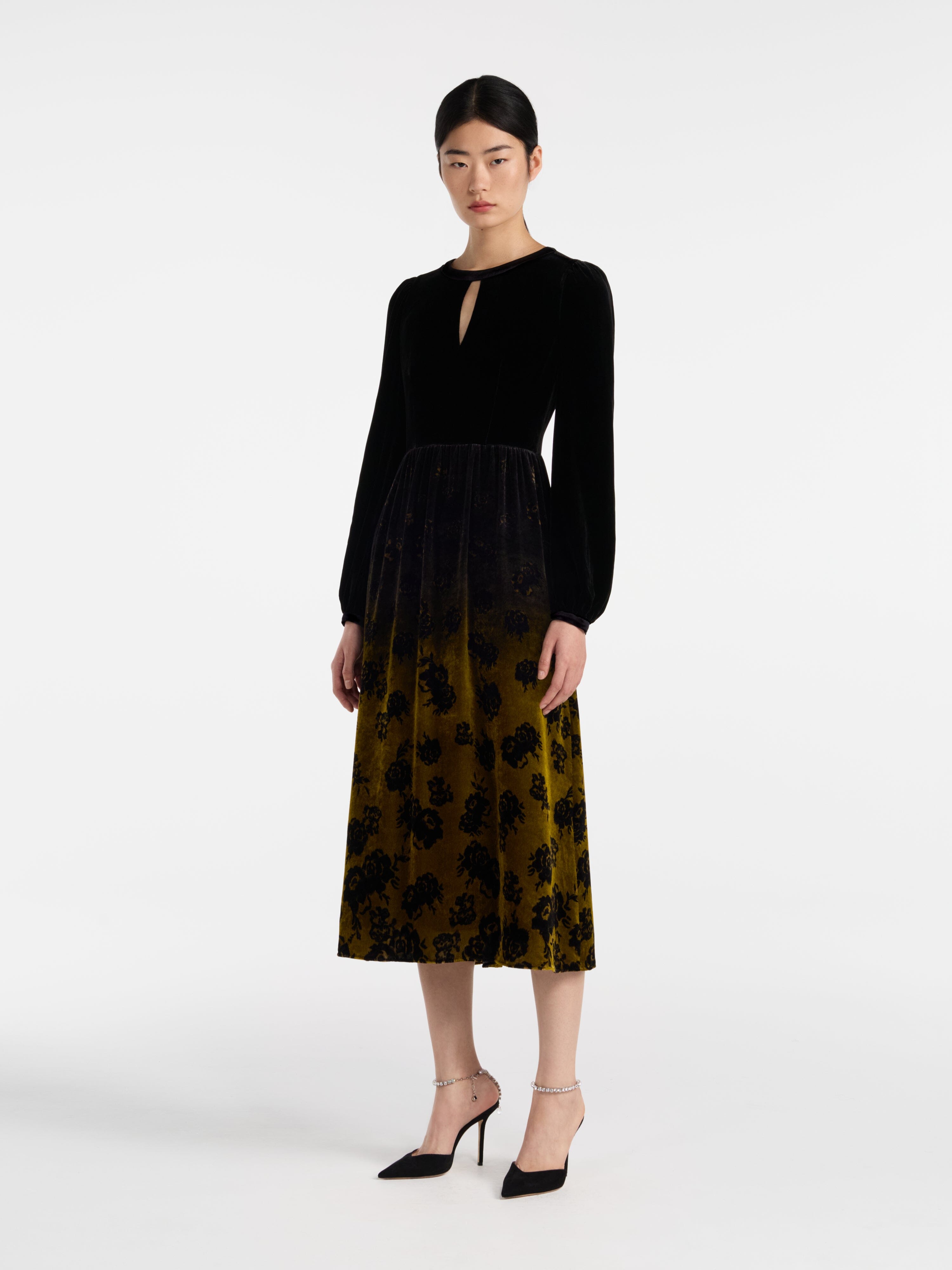 Camille E Dress in Golden Rosebay