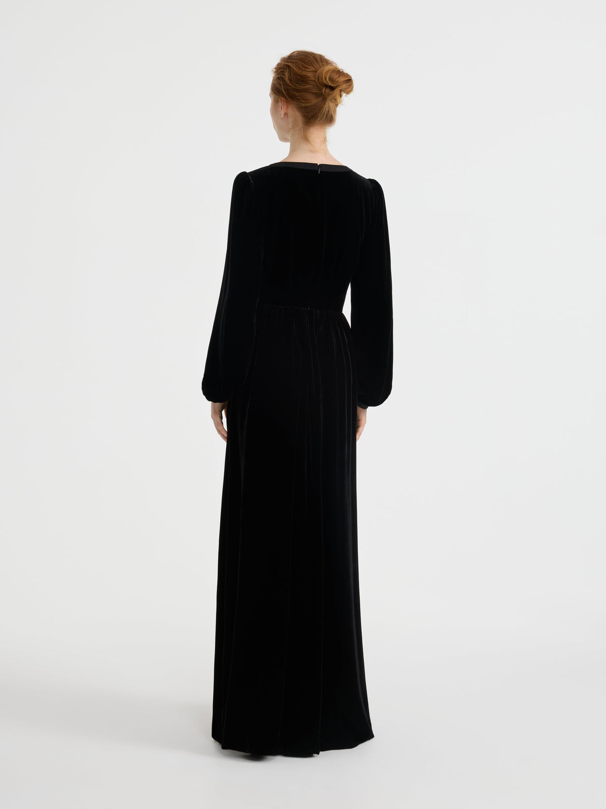 Camille Embellished Sun Moon Star Long Dress in Black