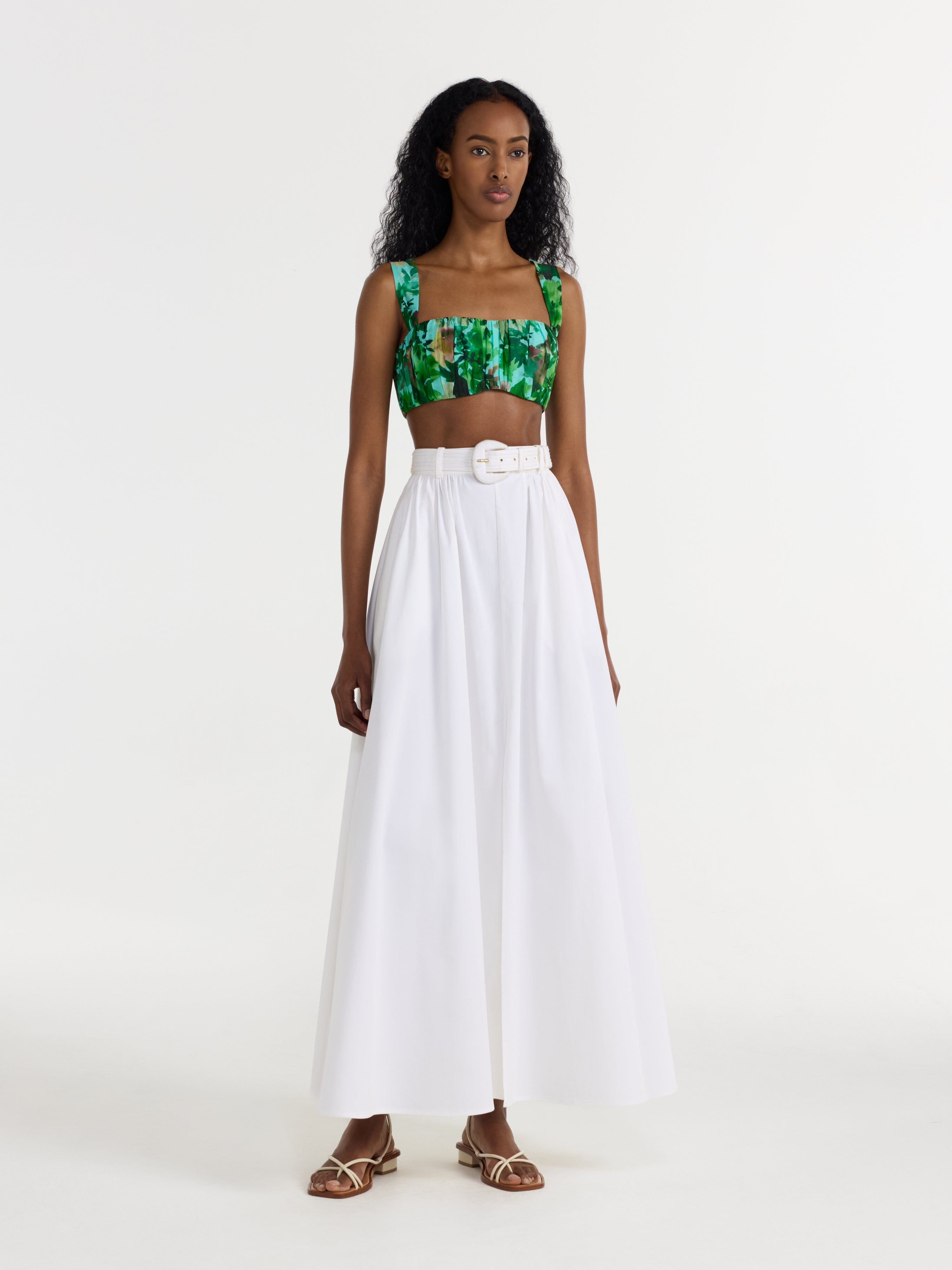 Chandra Choli in Watercolour Garden