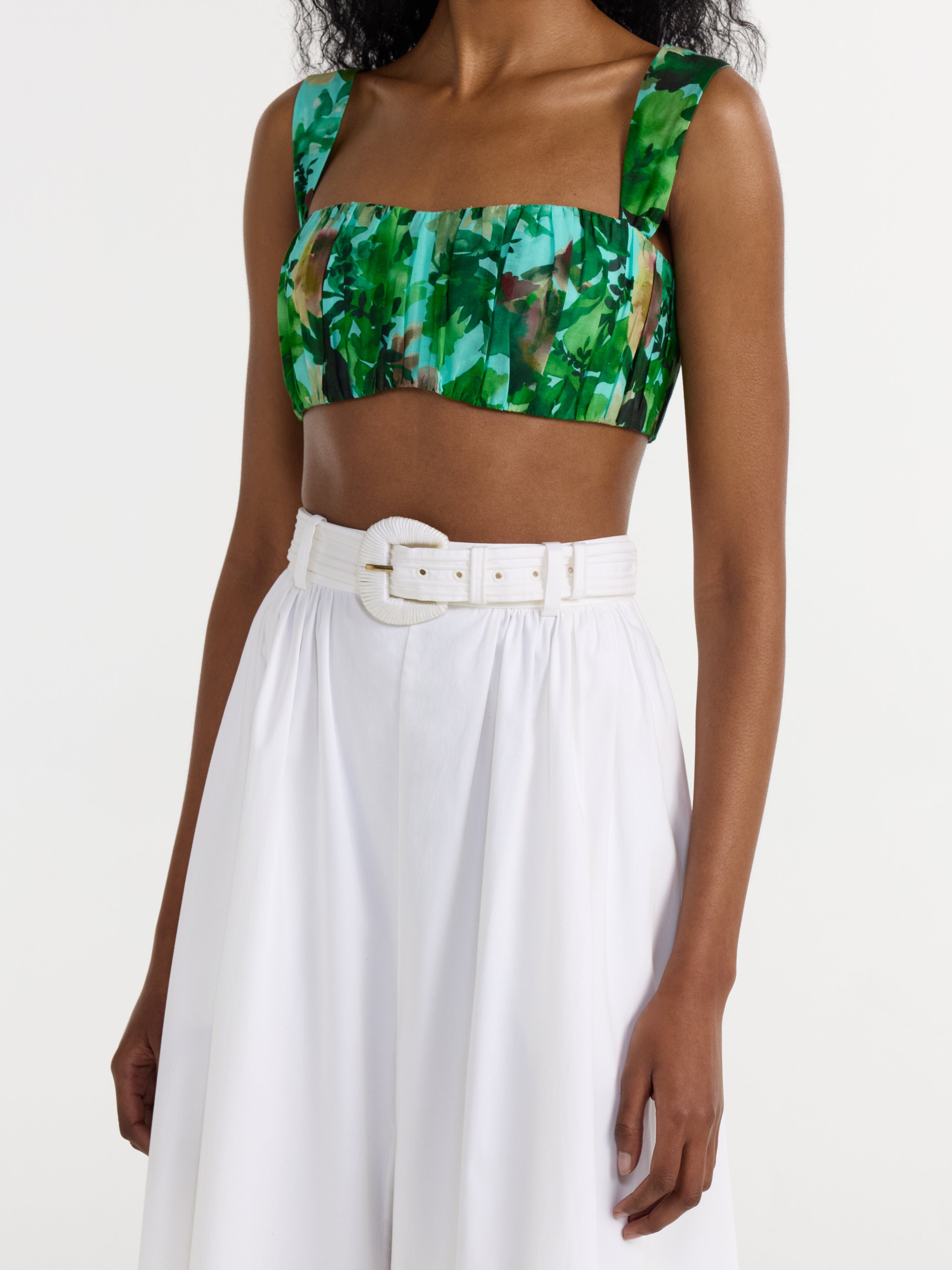 Chandra Choli in Watercolour Garden