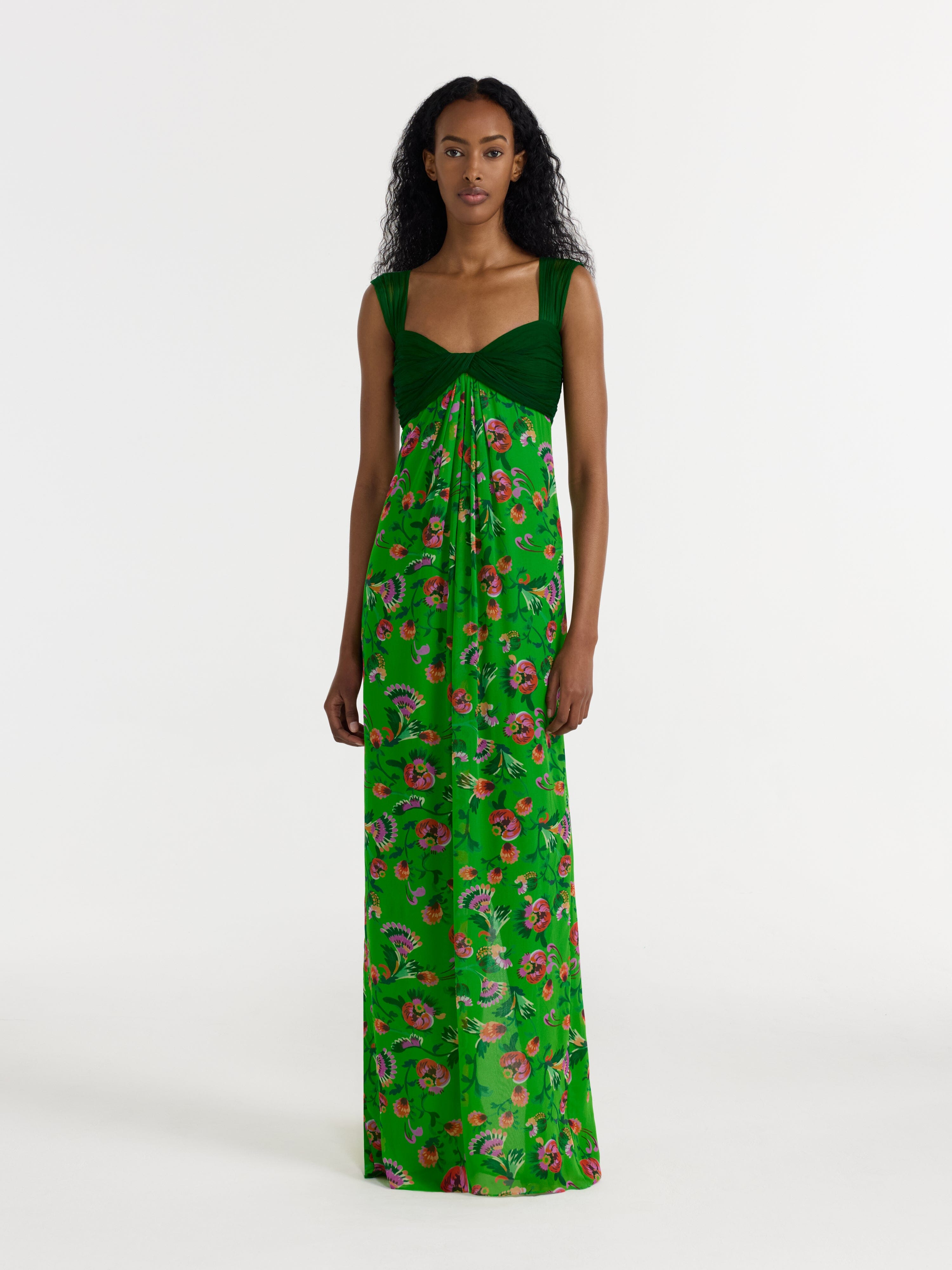 SALONI Chani Long Dress in Green - size 4 SALONI Chani Long Dress in Green - size 4