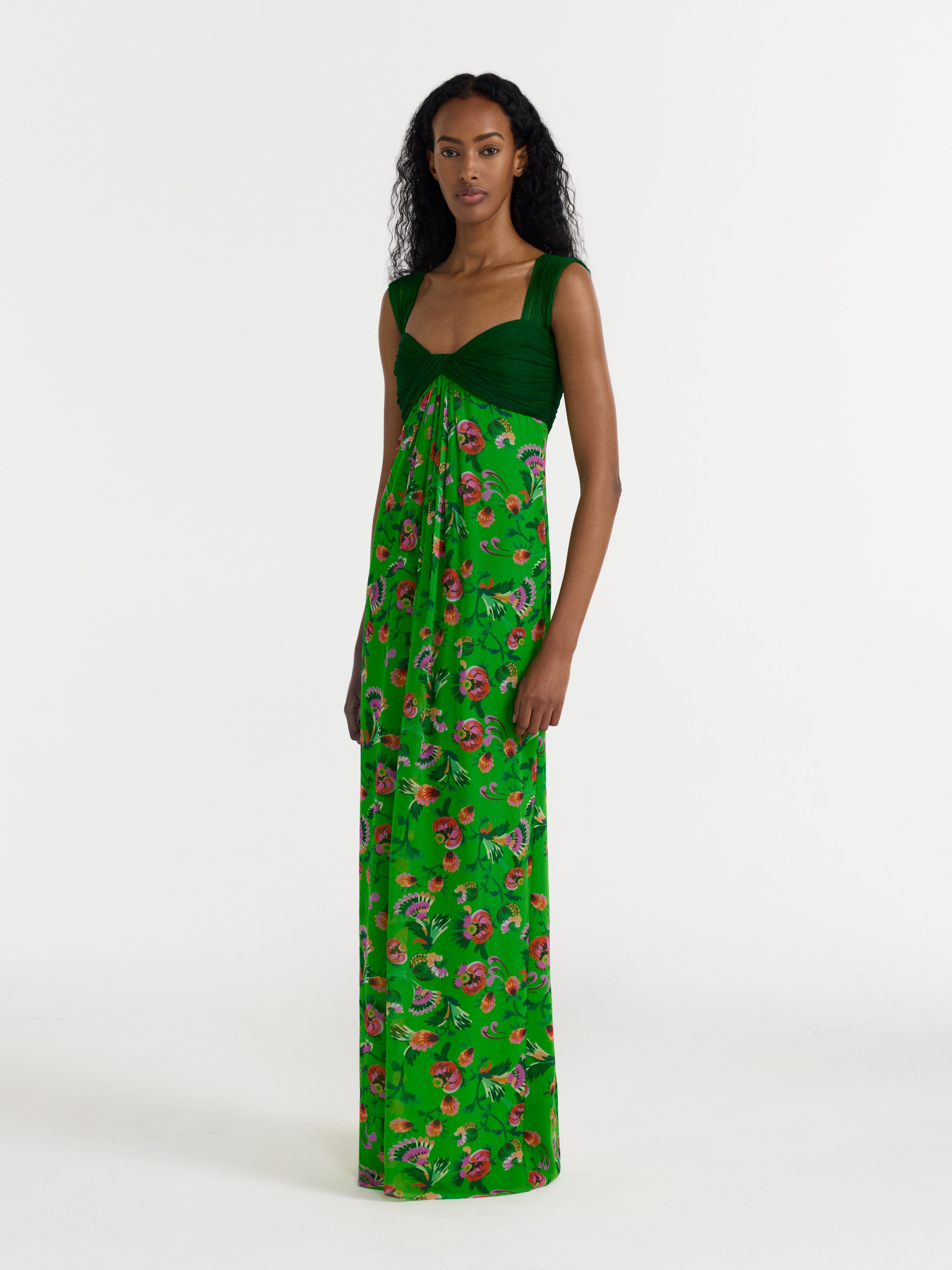 Chani Long Dress in Saffier Apple Verdian SALONI Chani Long Dress in Saffier Apple Verdian SALONI