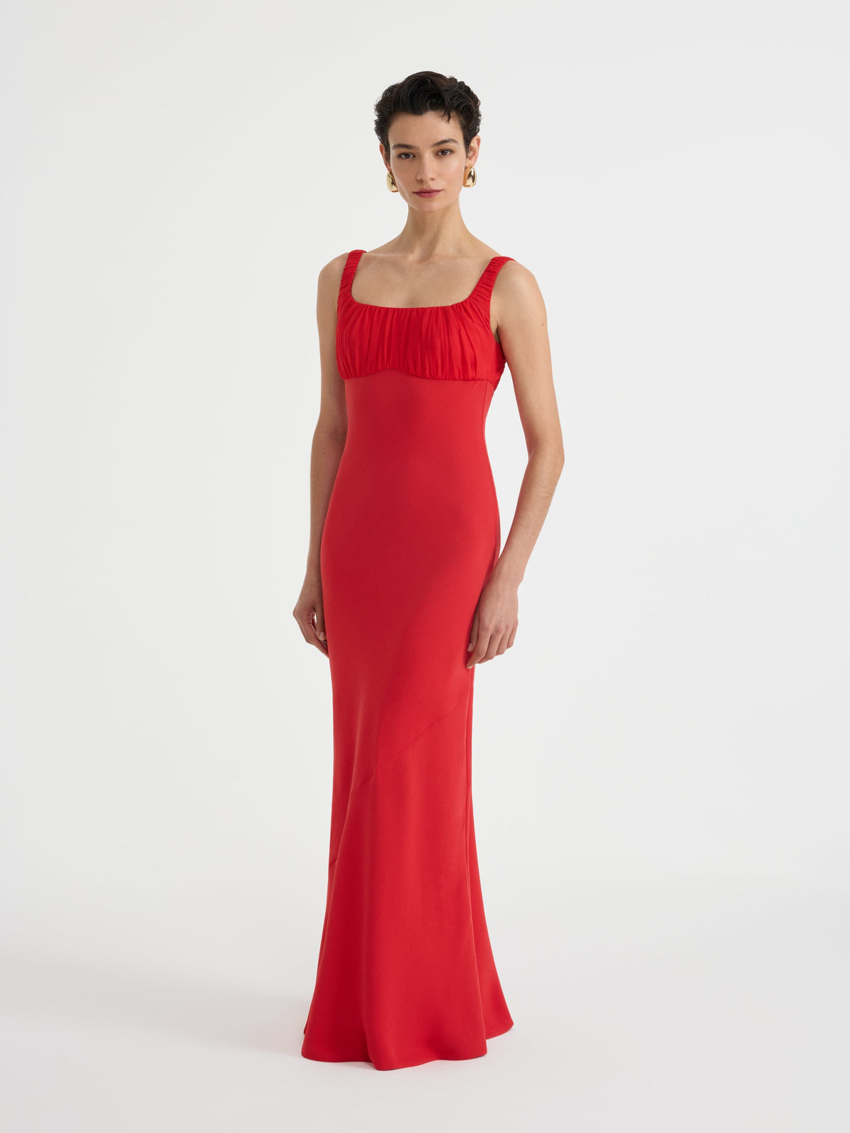 Chantal Long Dress in Scarlet