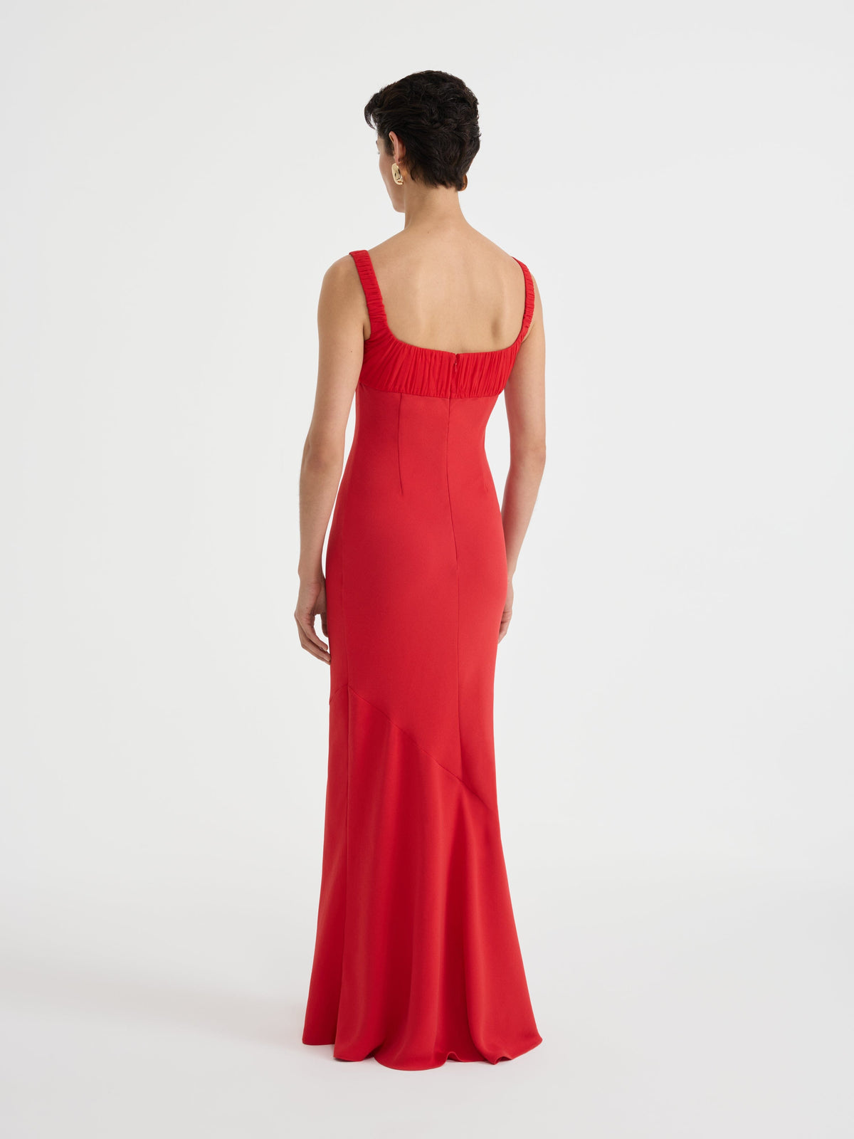 Chantal Long Dress in Scarlet
