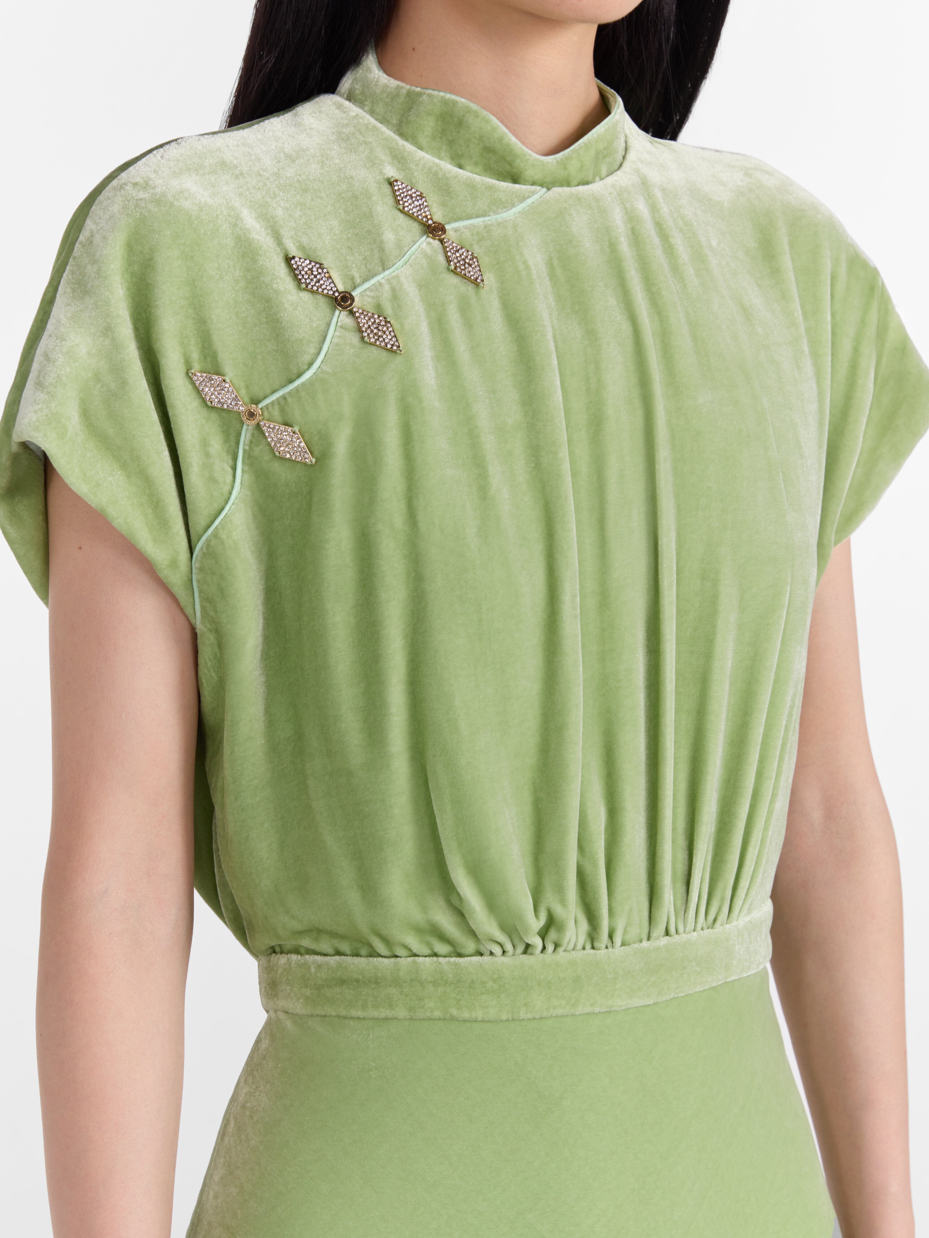 Fabienne Long B Dress in Light Jade Fabienne Long B Dress in Light Jade