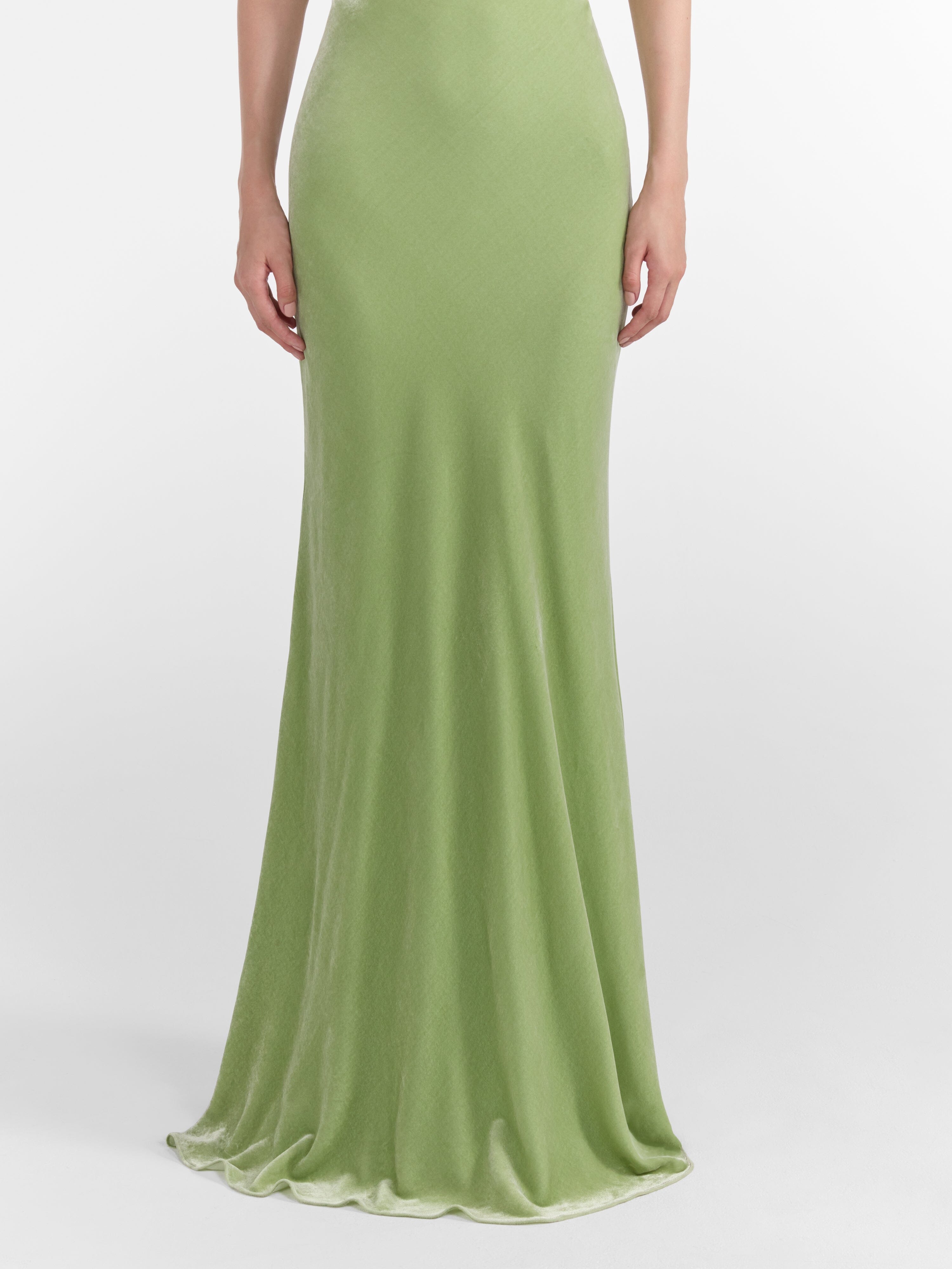 Fabienne Long B Dress in Light Jade