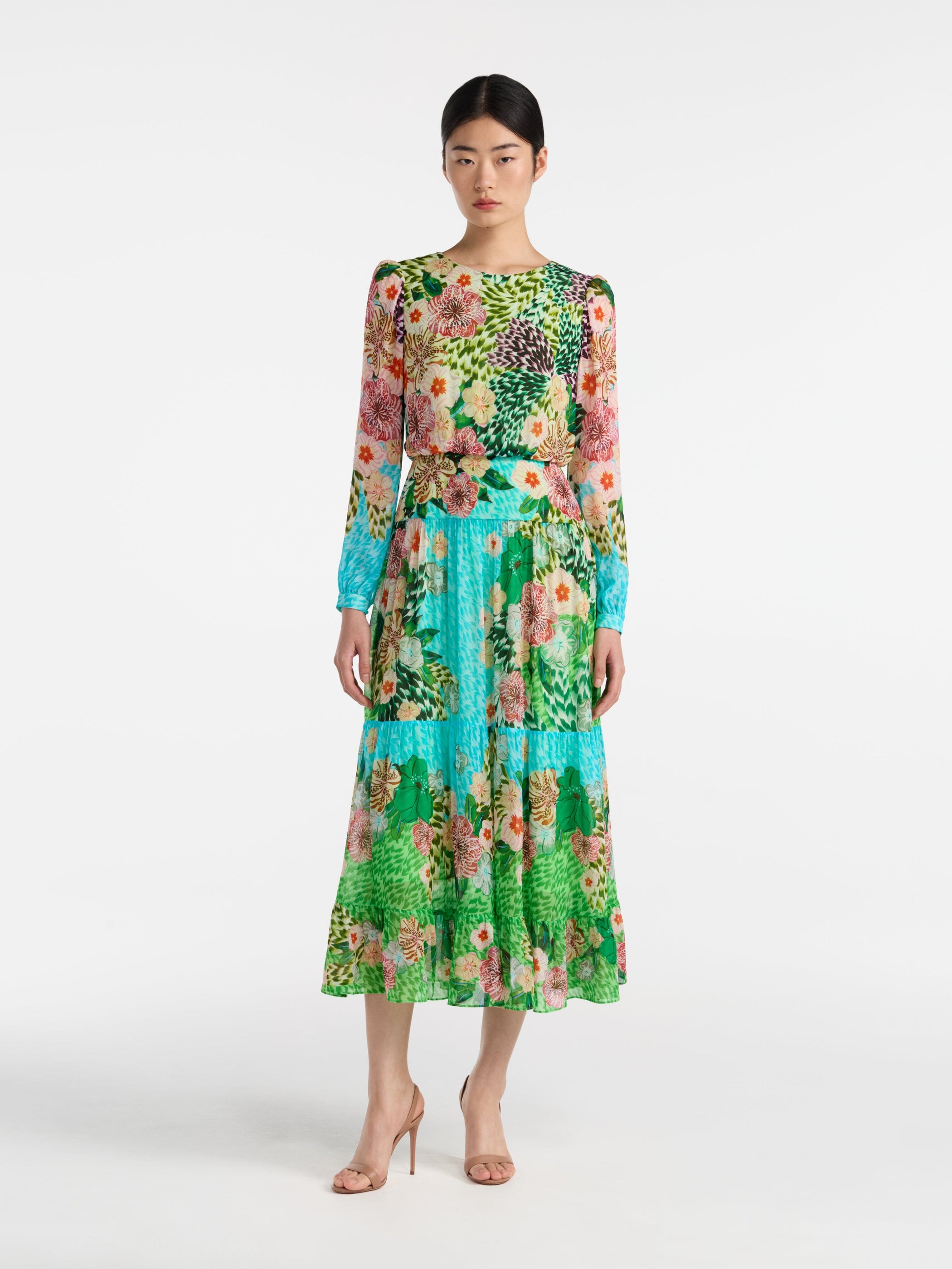 Isabel Dress in Plumeria Wave