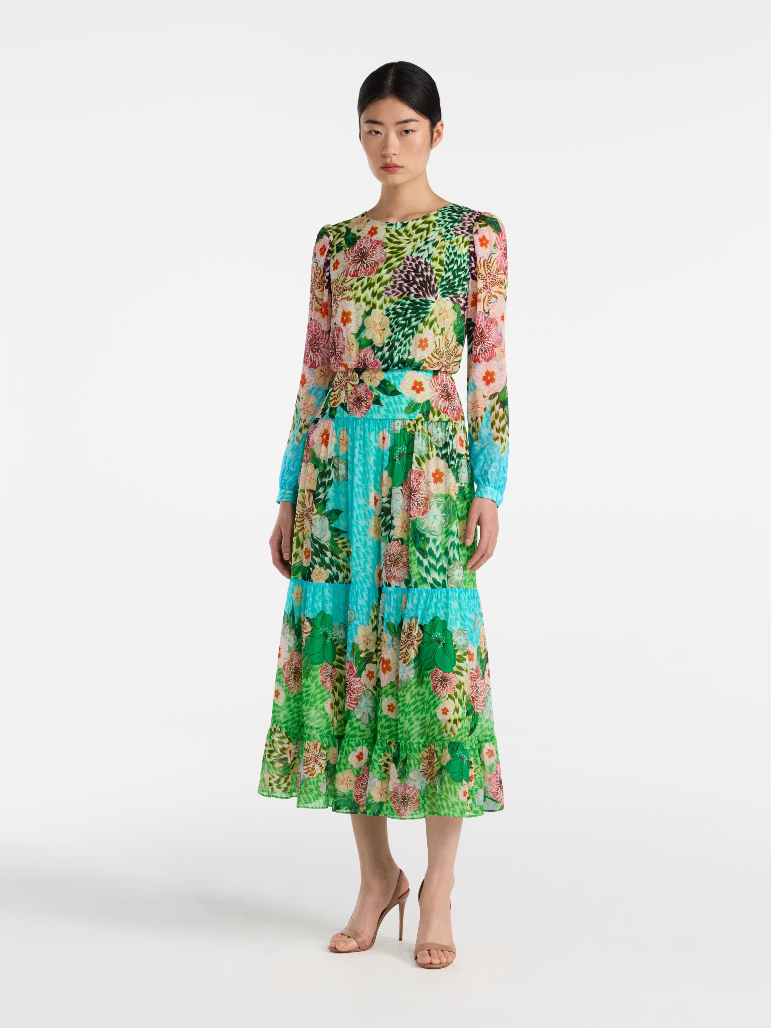 Isabel Dress in Plumeria Wave