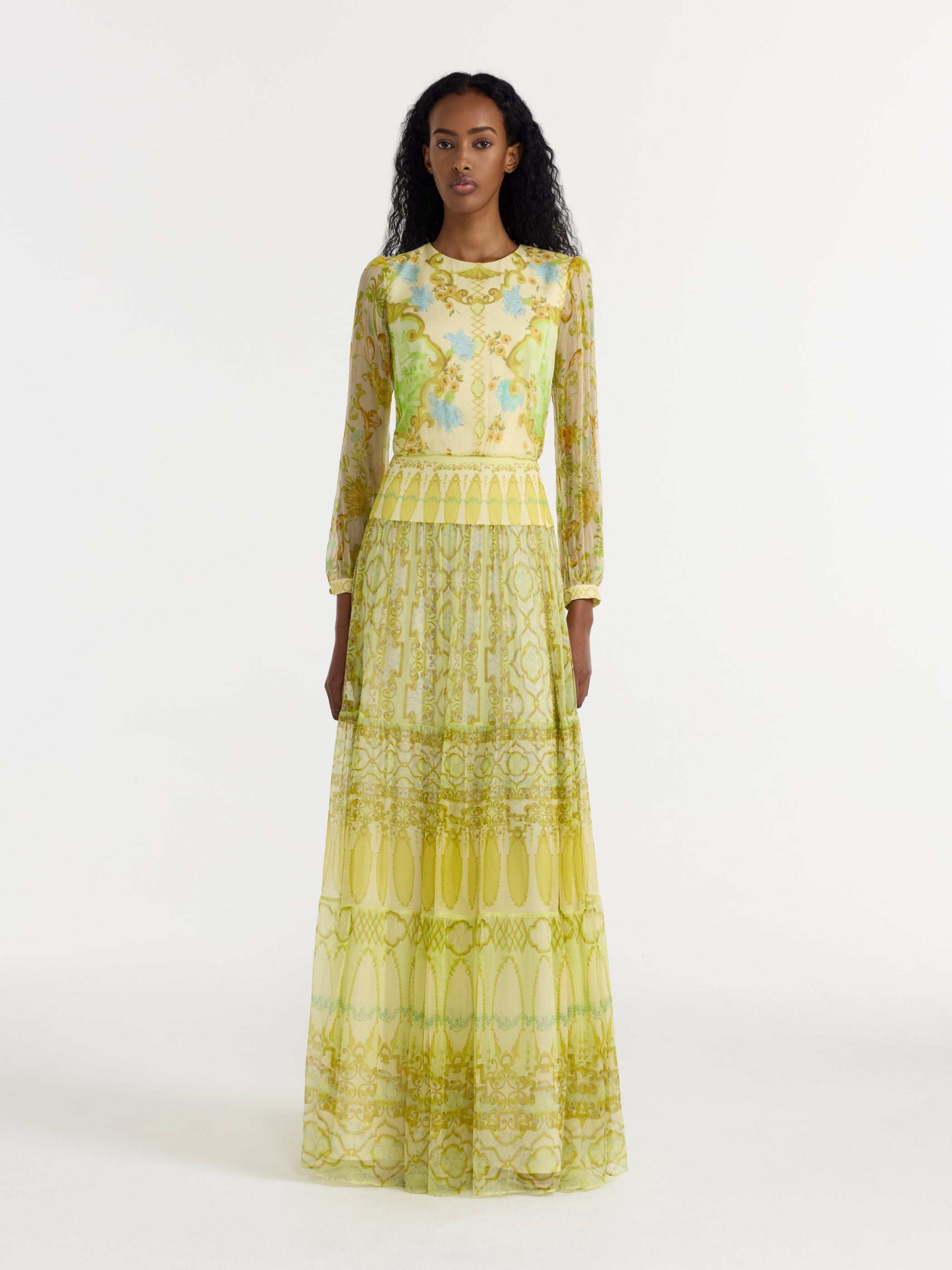 Isabel Long Dress in Mandevilla Vista