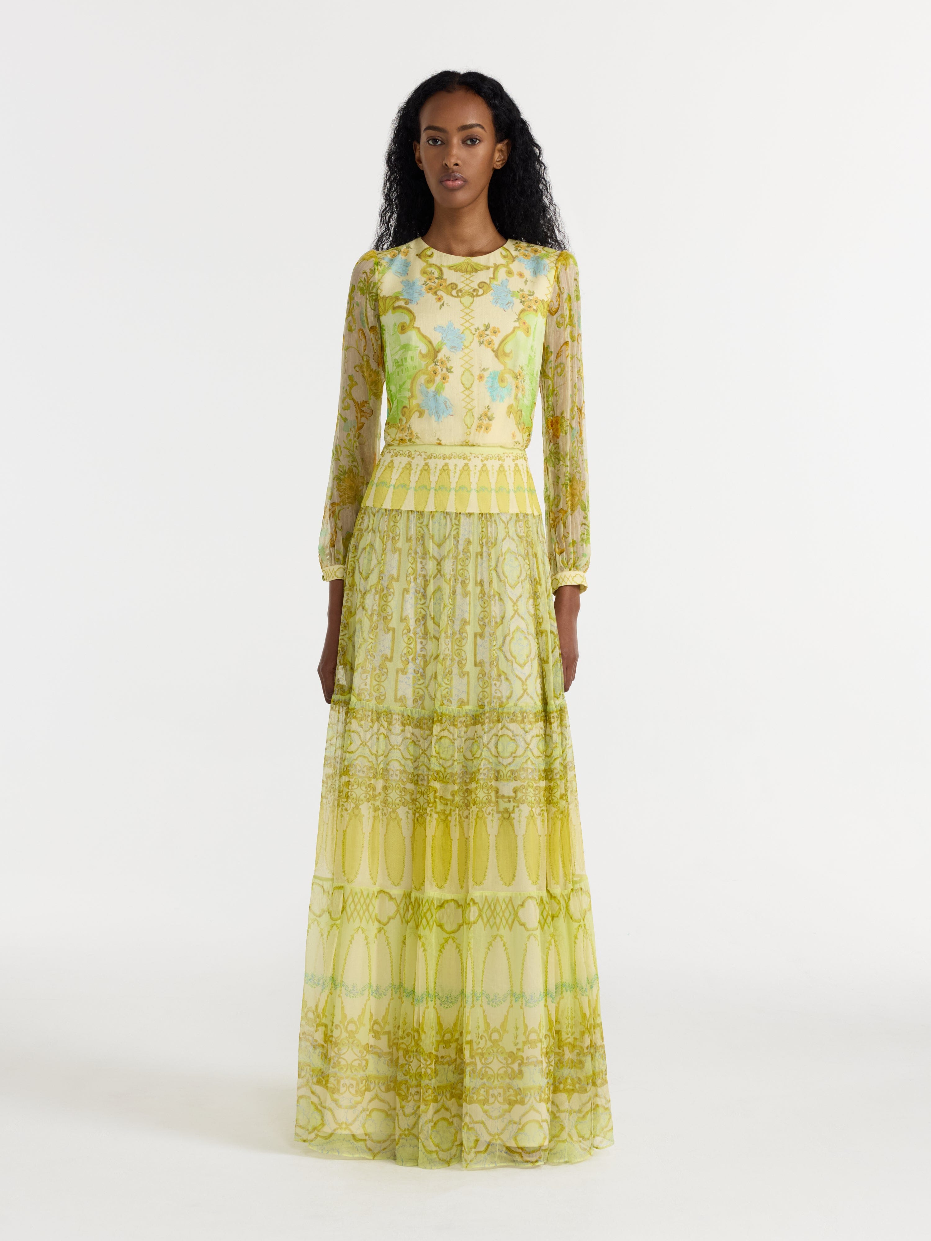 Isabel Long Dress in Mandevilla Vista