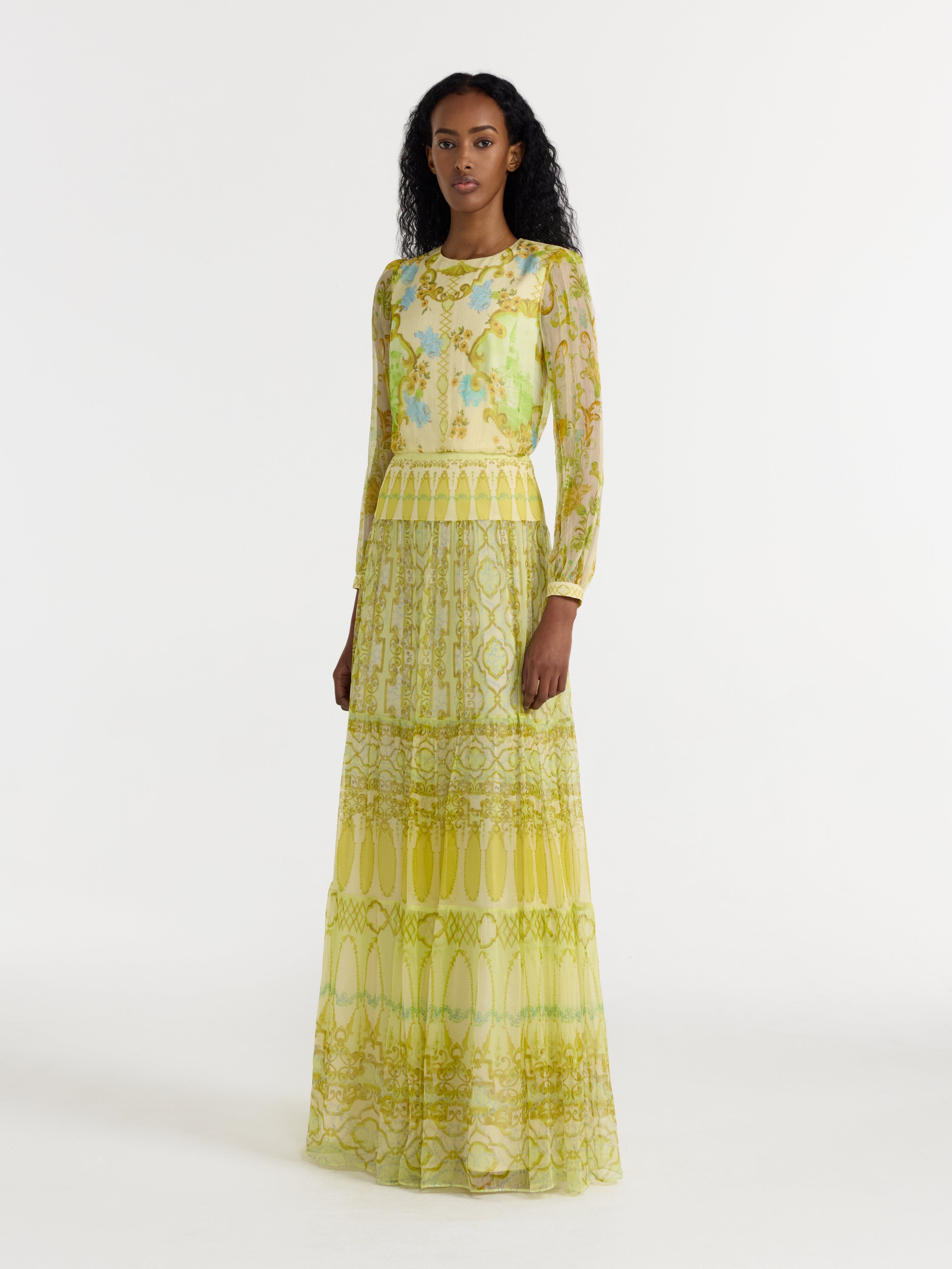 Isabel Long Dress in Mandevilla Vista
