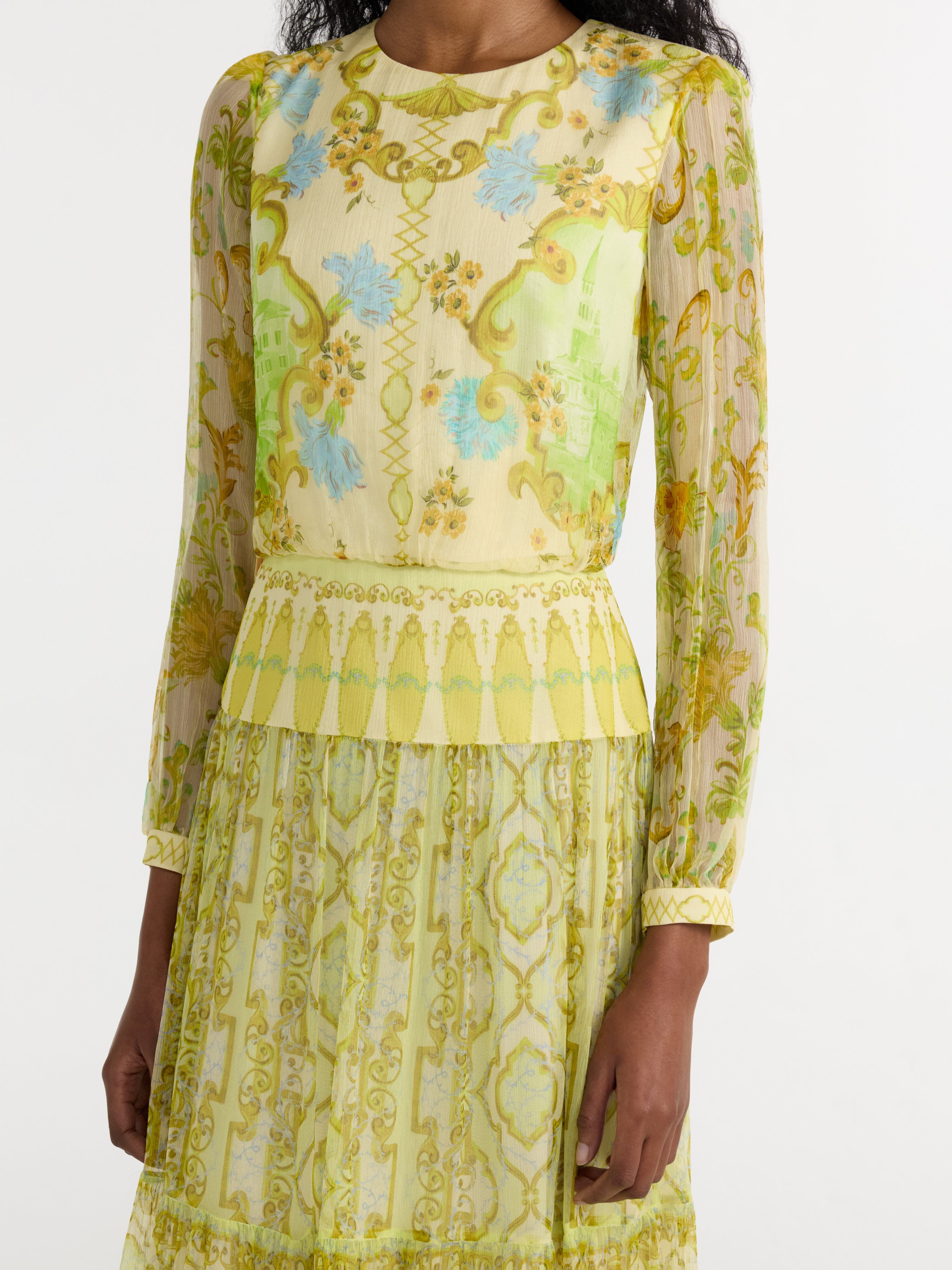 Isabel Long Dress in Mandevilla Vista