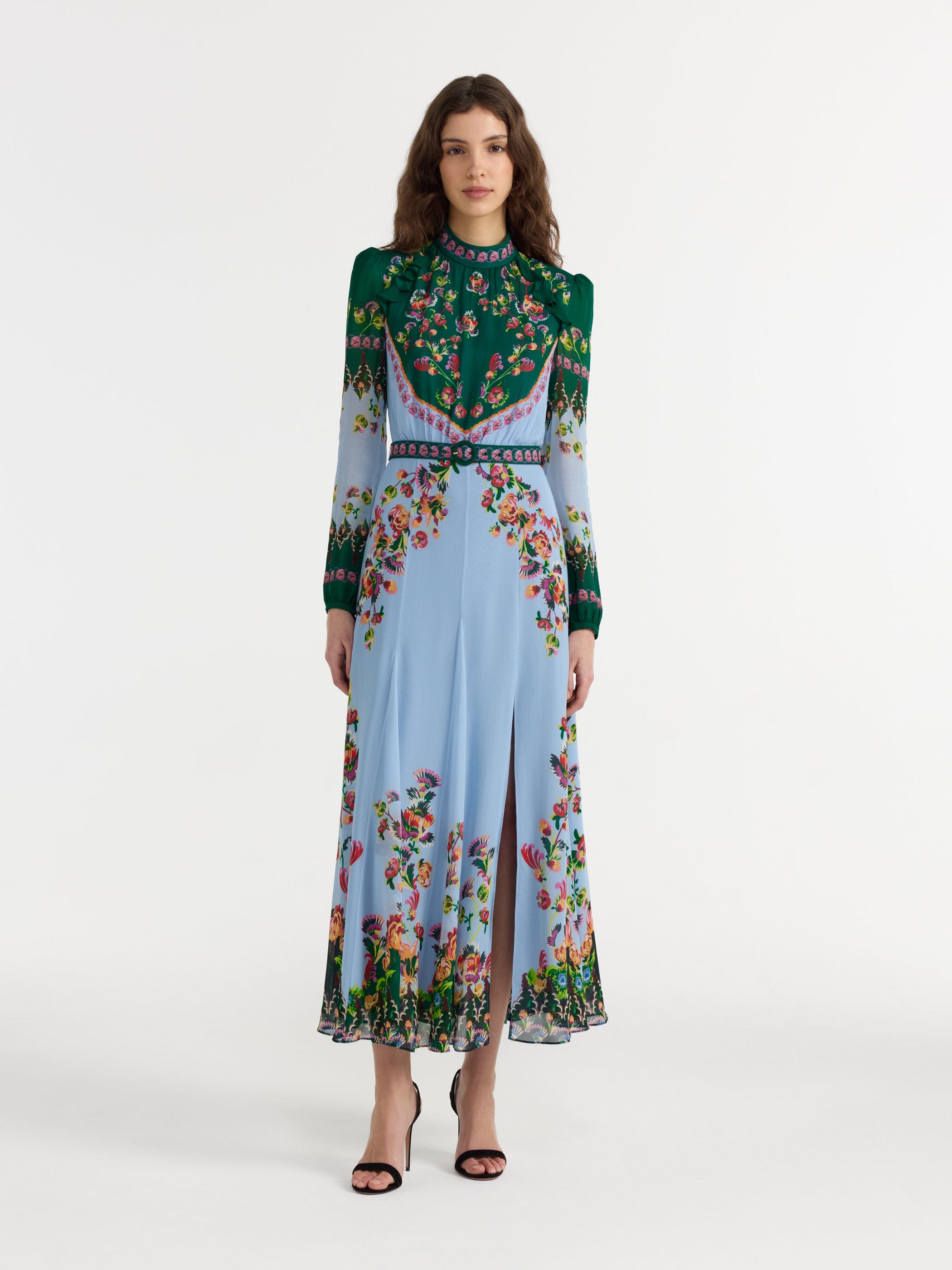 Jacqui B Dress in Saffier Trellis