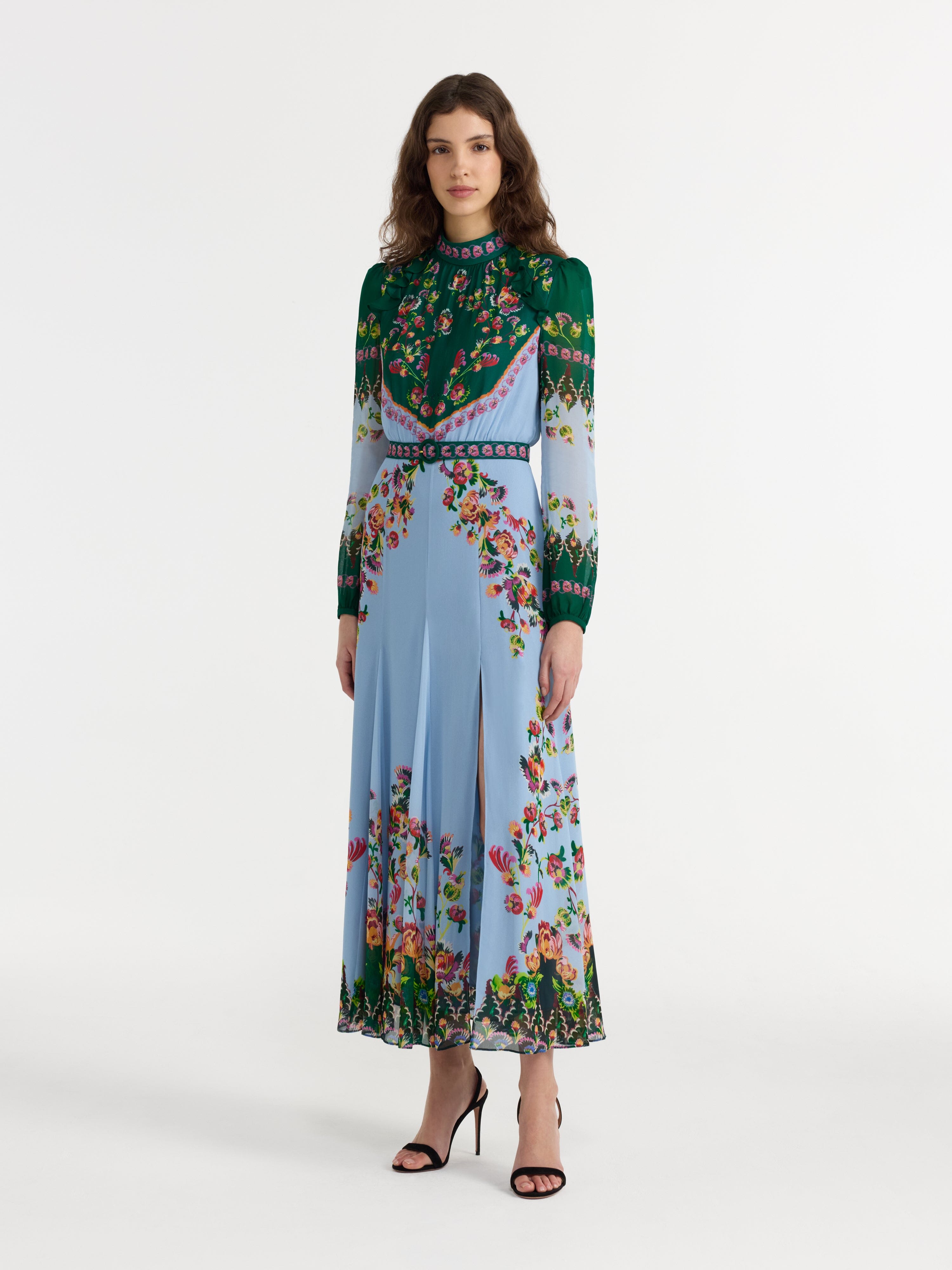 Jacqui B Dress in Saffier Trellis – SALONI
