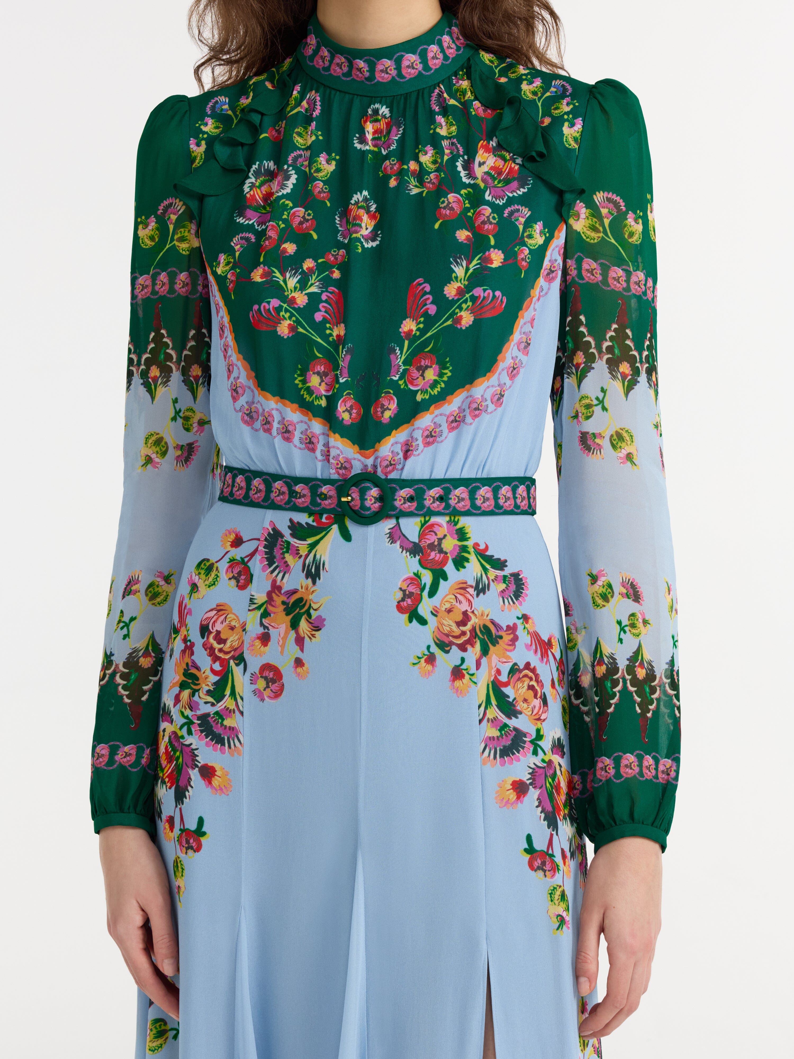 Jacqui B Dress in Saffier Trellis