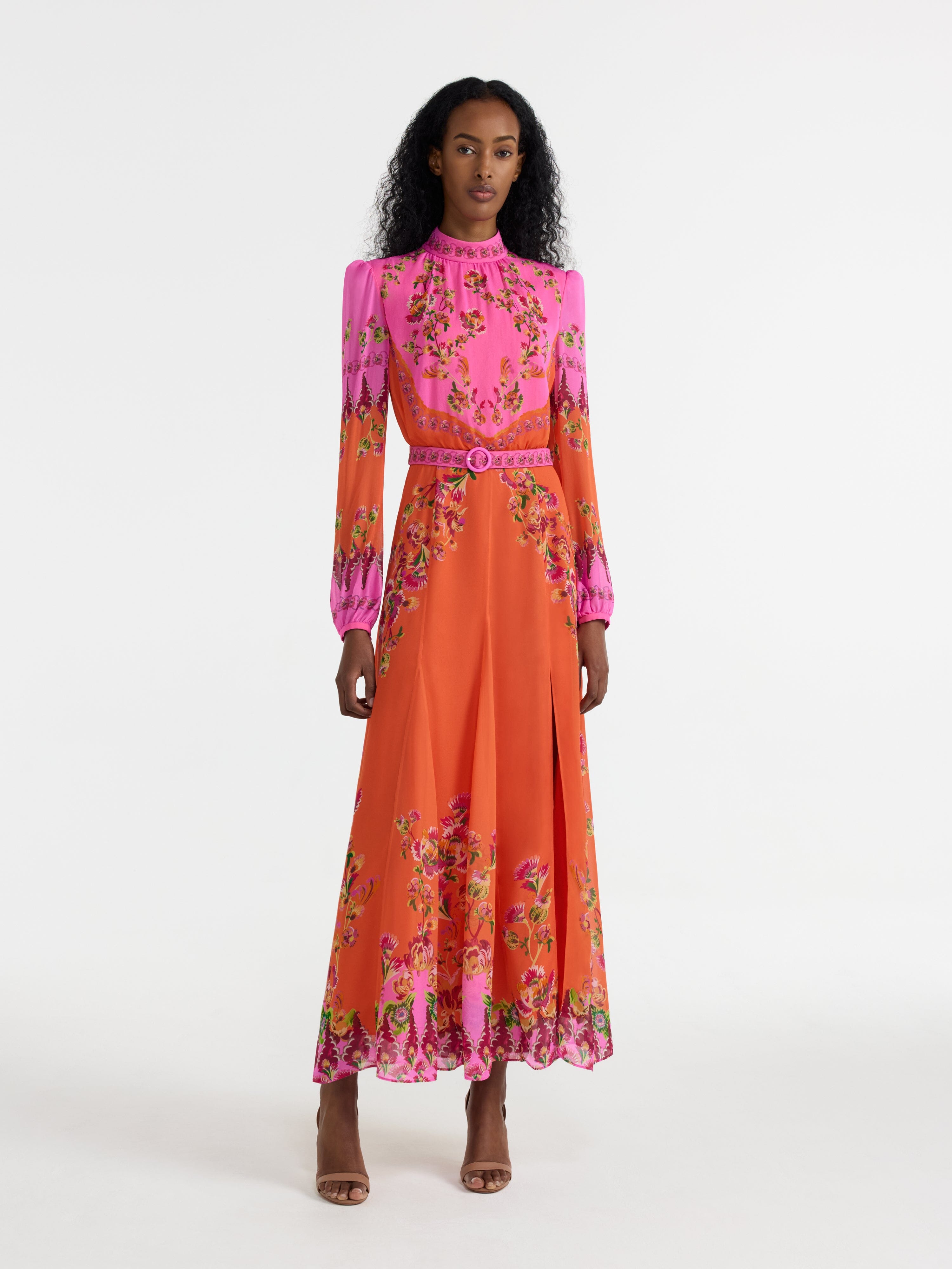 Jacqui D Dress in Saffier Tangerine – SALONI