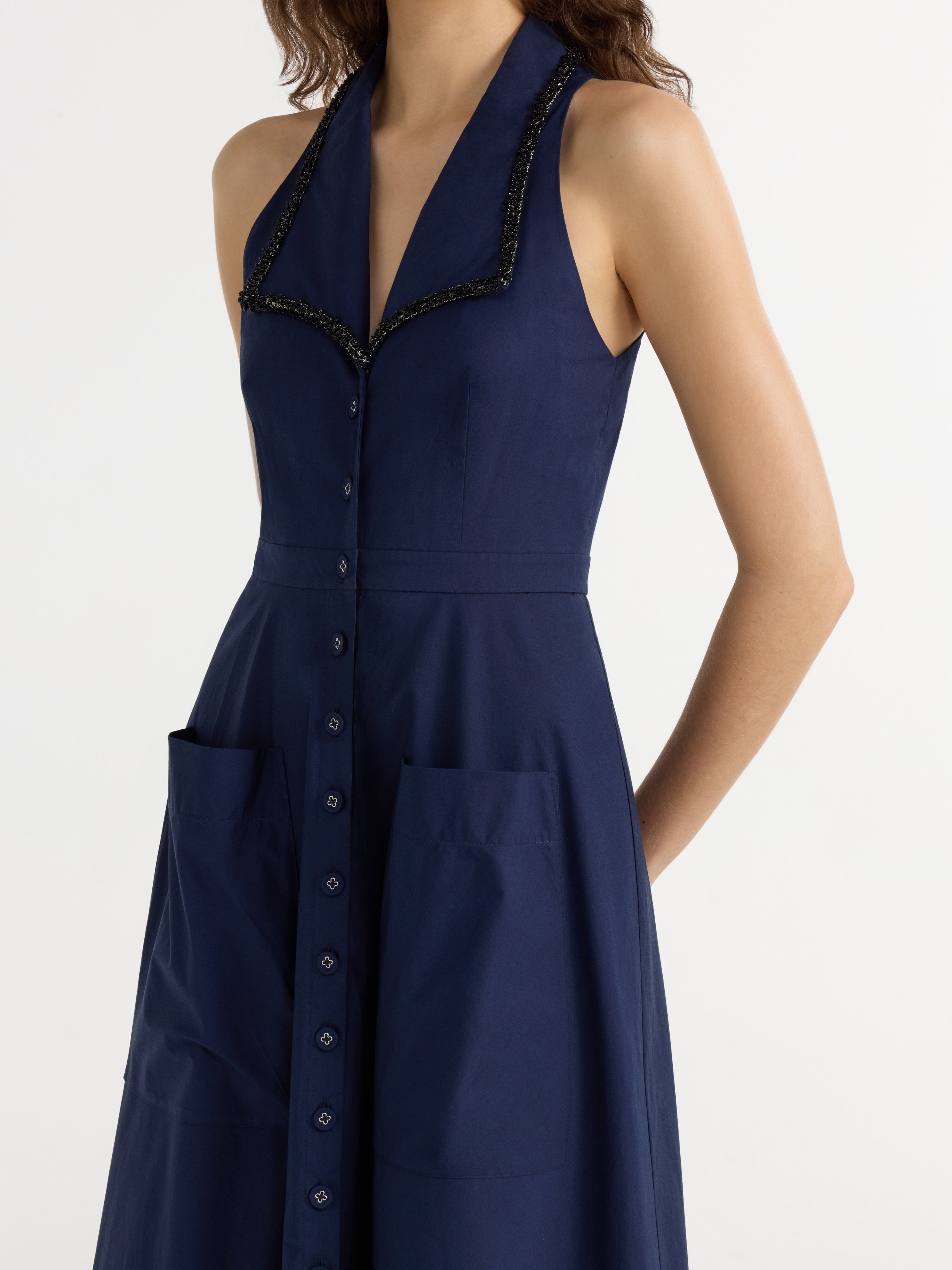jessica simpson navy blue dress Jessica Simpson Sleeveless Navy Blue Sheath Dress Metal Detail Size 2