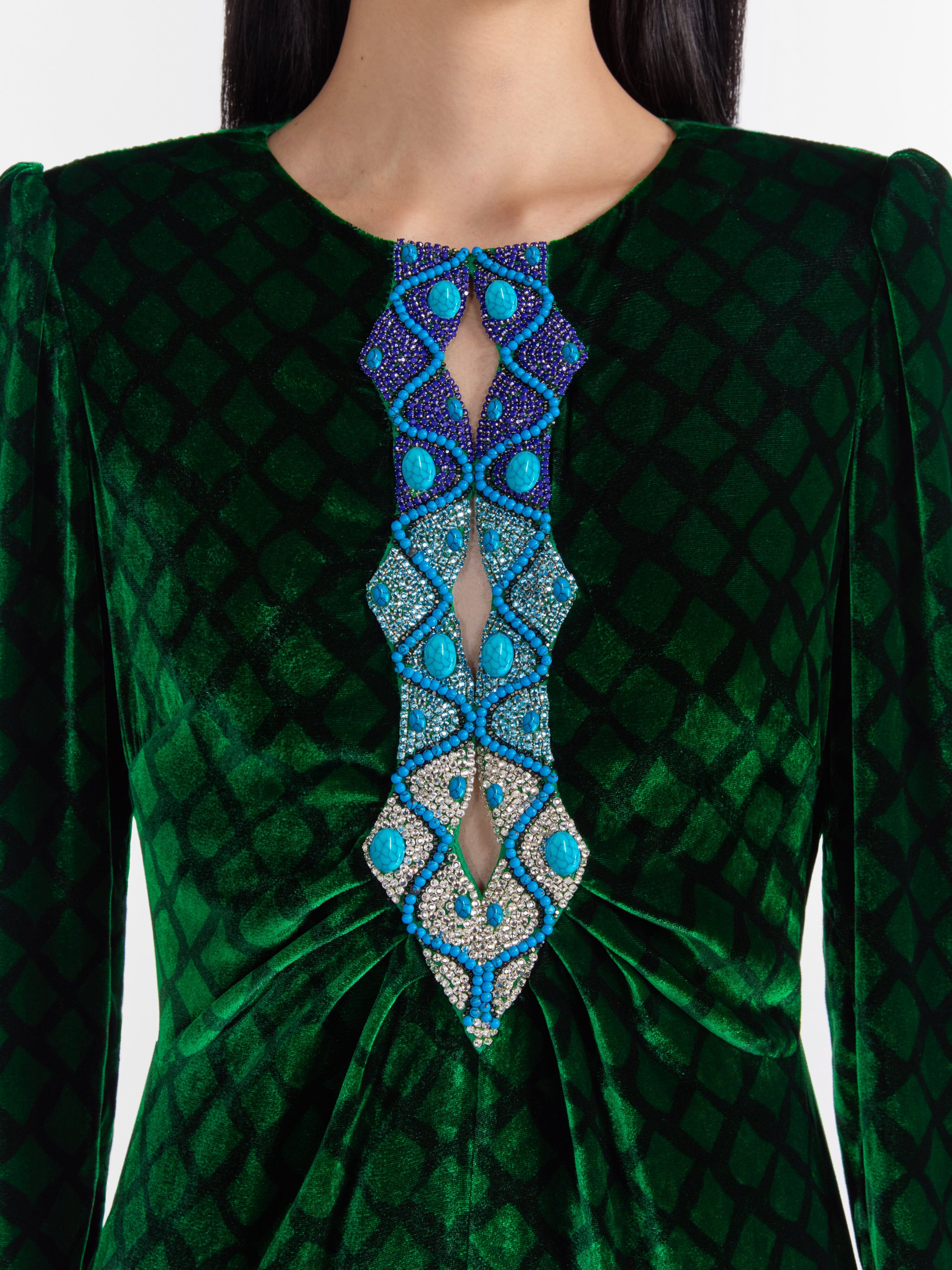 green saloni dress Saloni London
