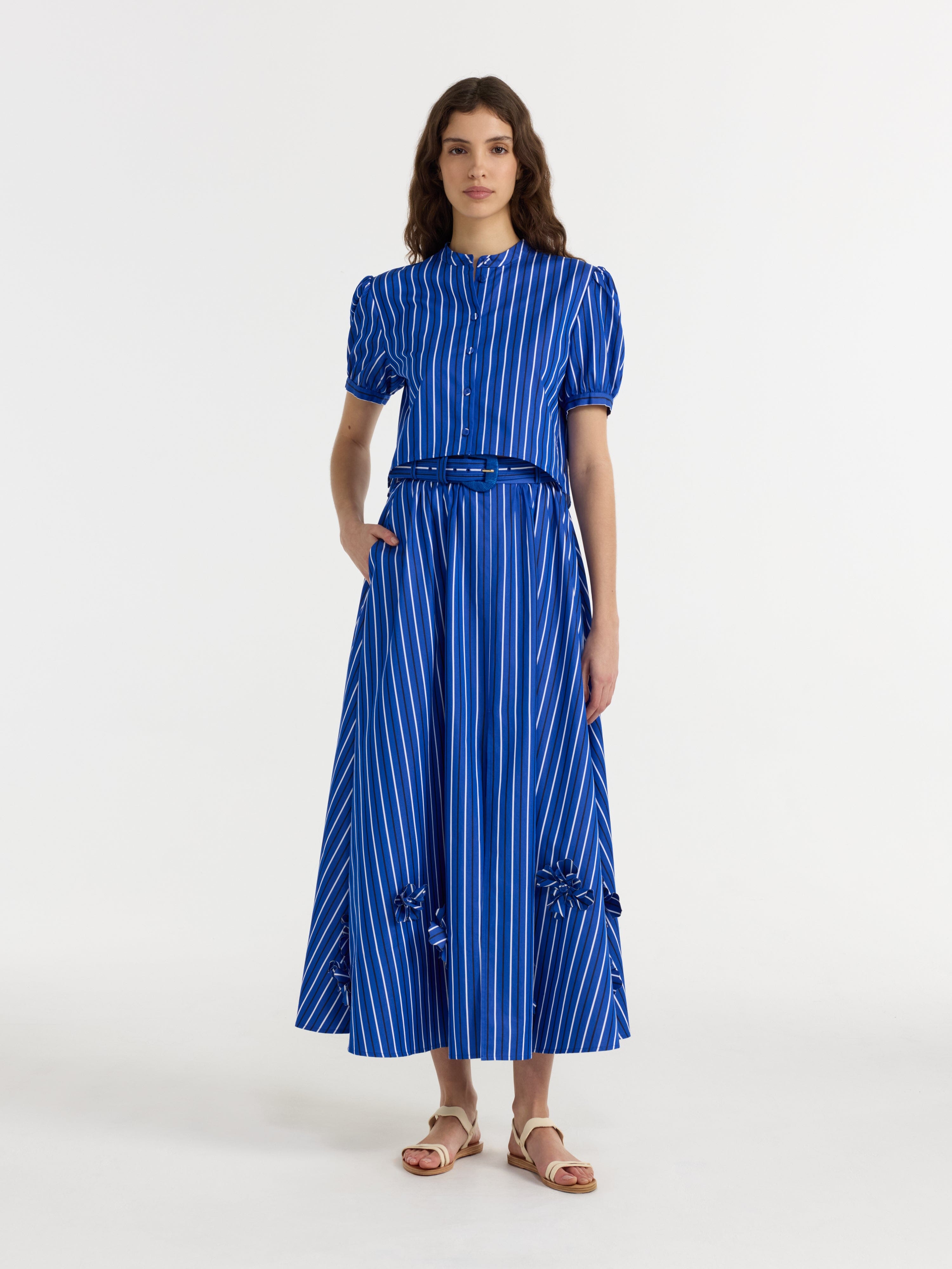 Jude C Shirt in Azure Stripe