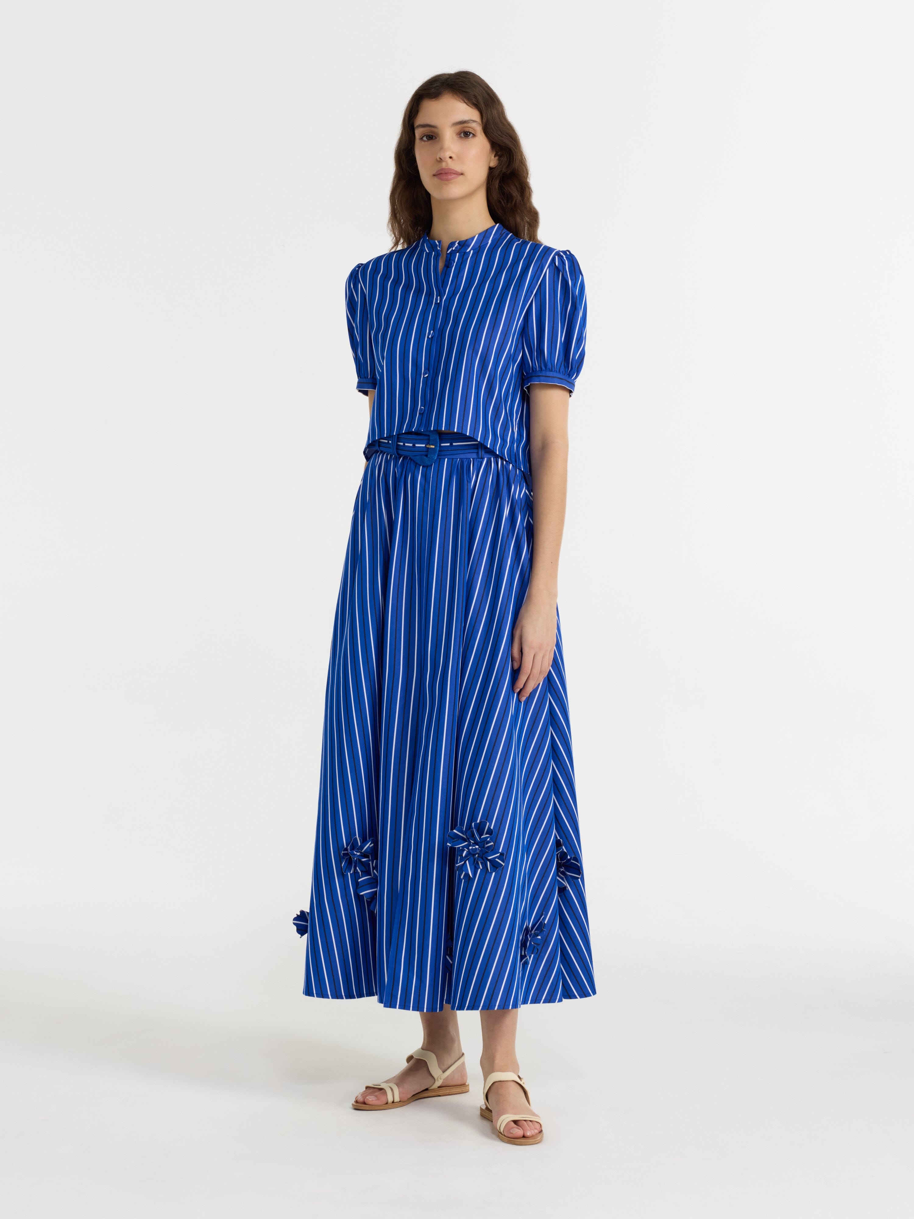 Jude C Shirt in Azure Stripe