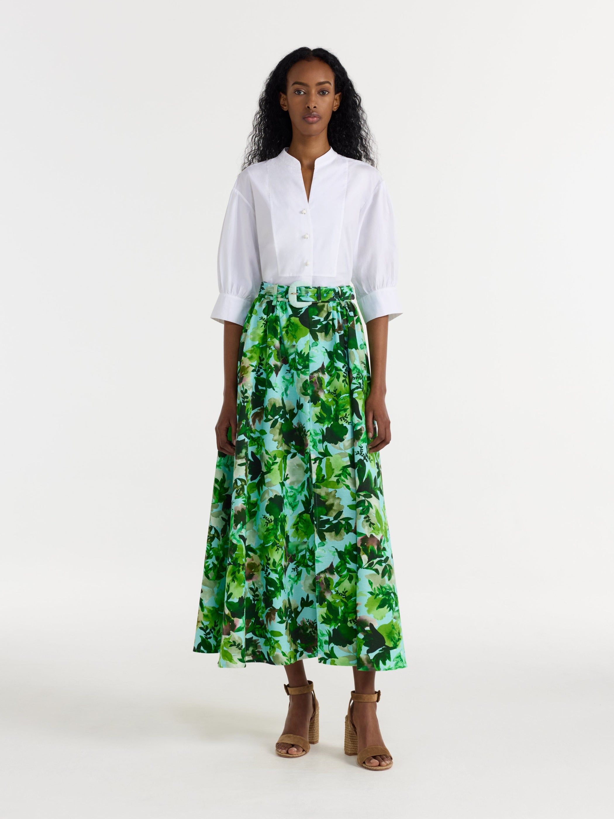Judi Skirt in Watercolour Garden