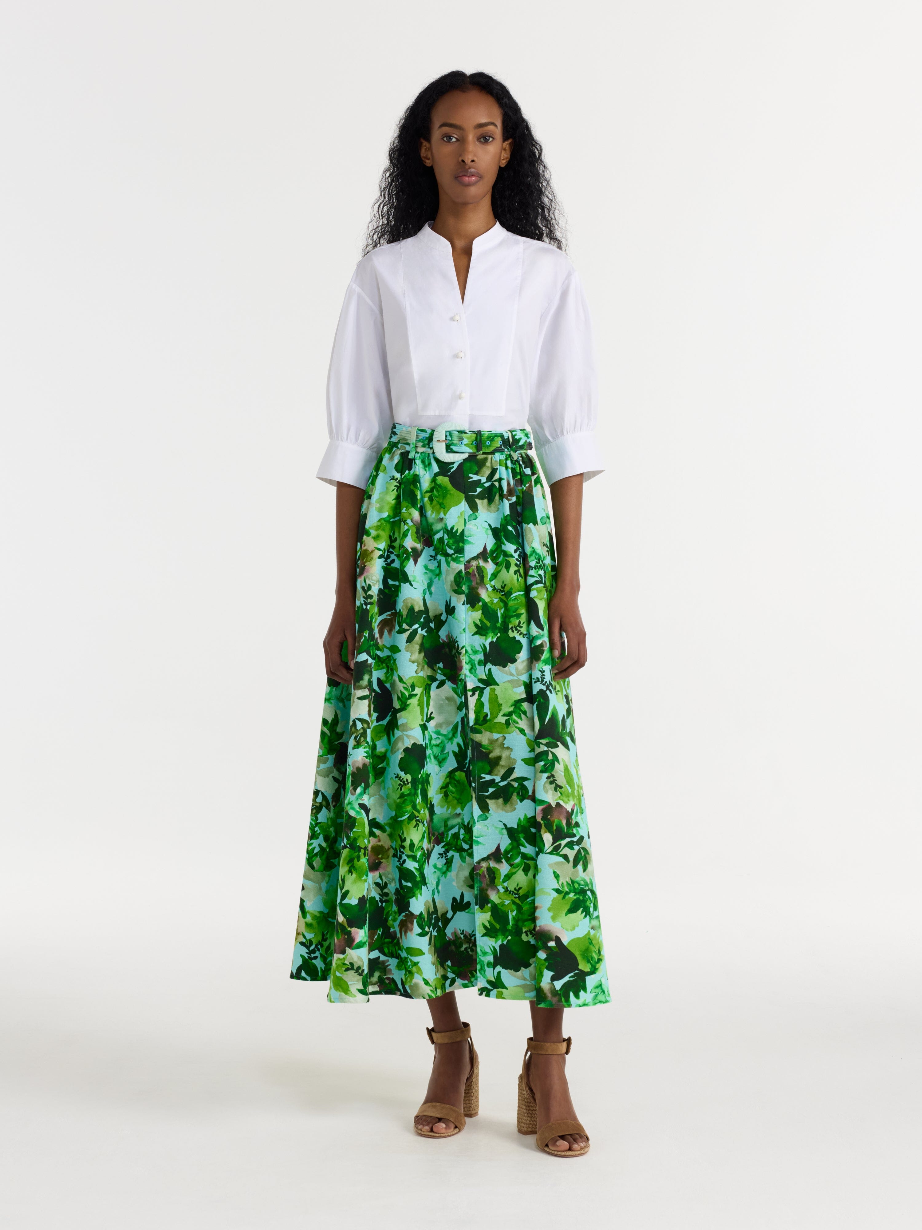Judi Skirt in Watercolour Garden