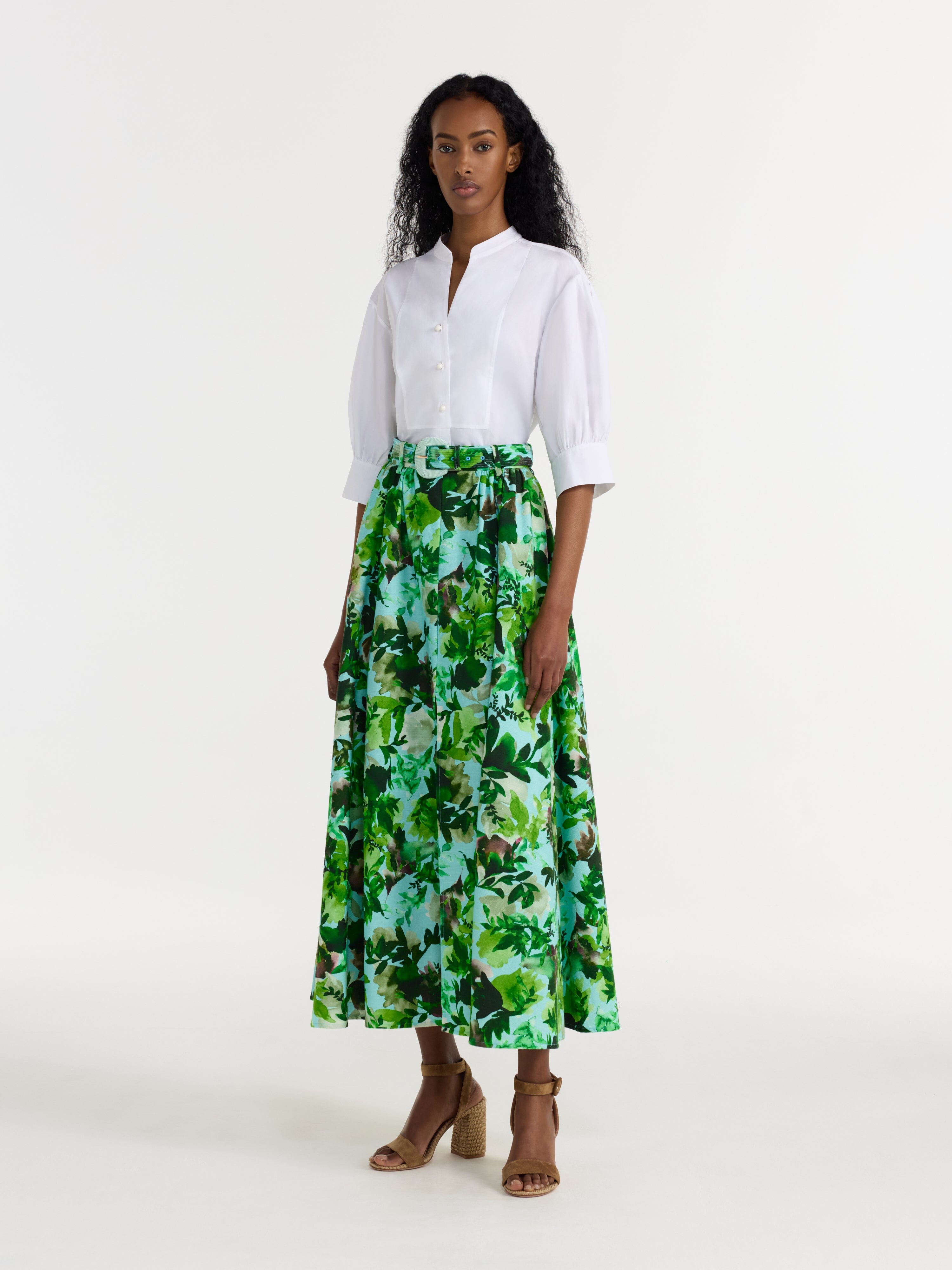 Judi Skirt in Watercolour Garden