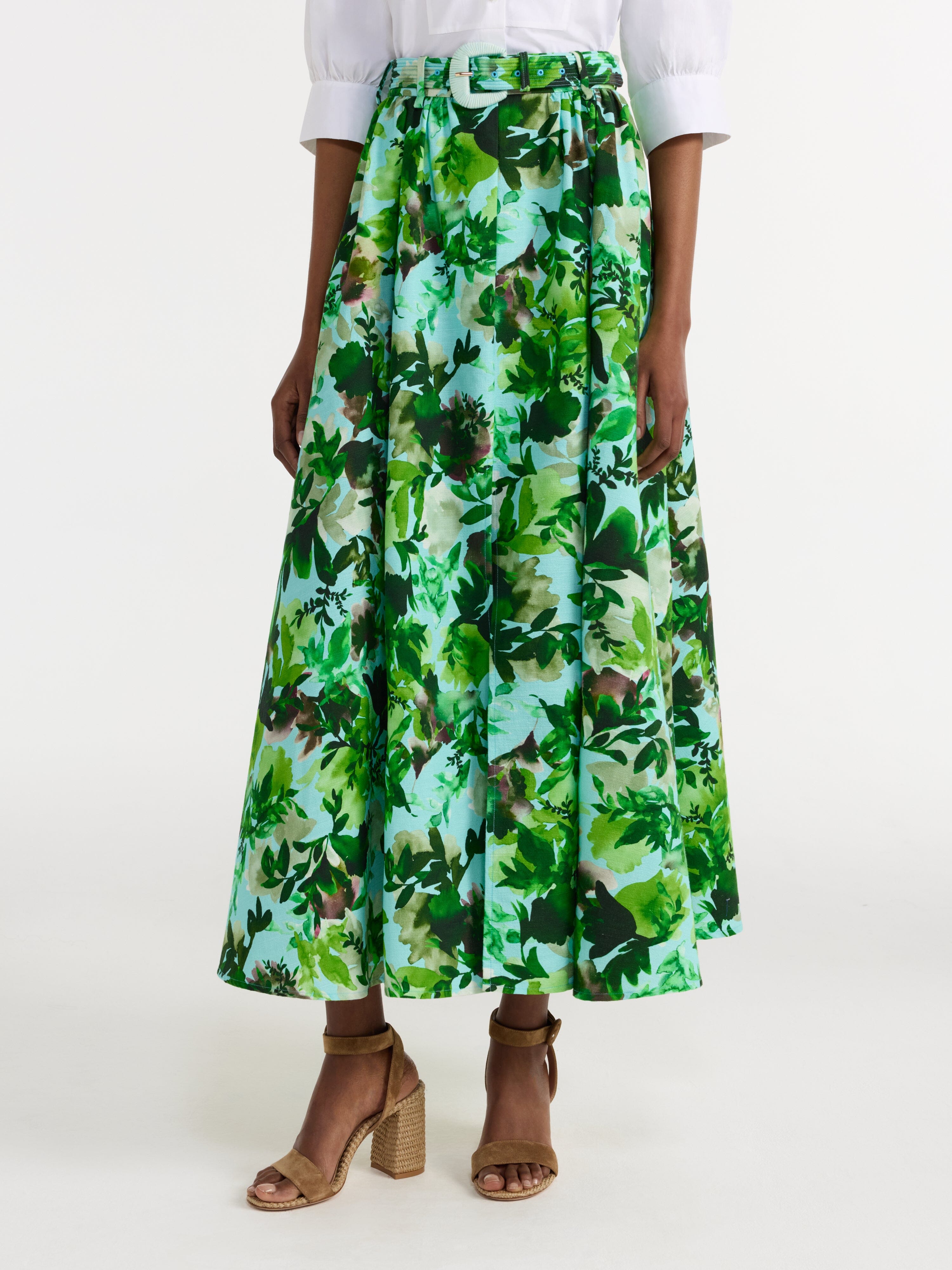 Judi Skirt in Watercolour Garden