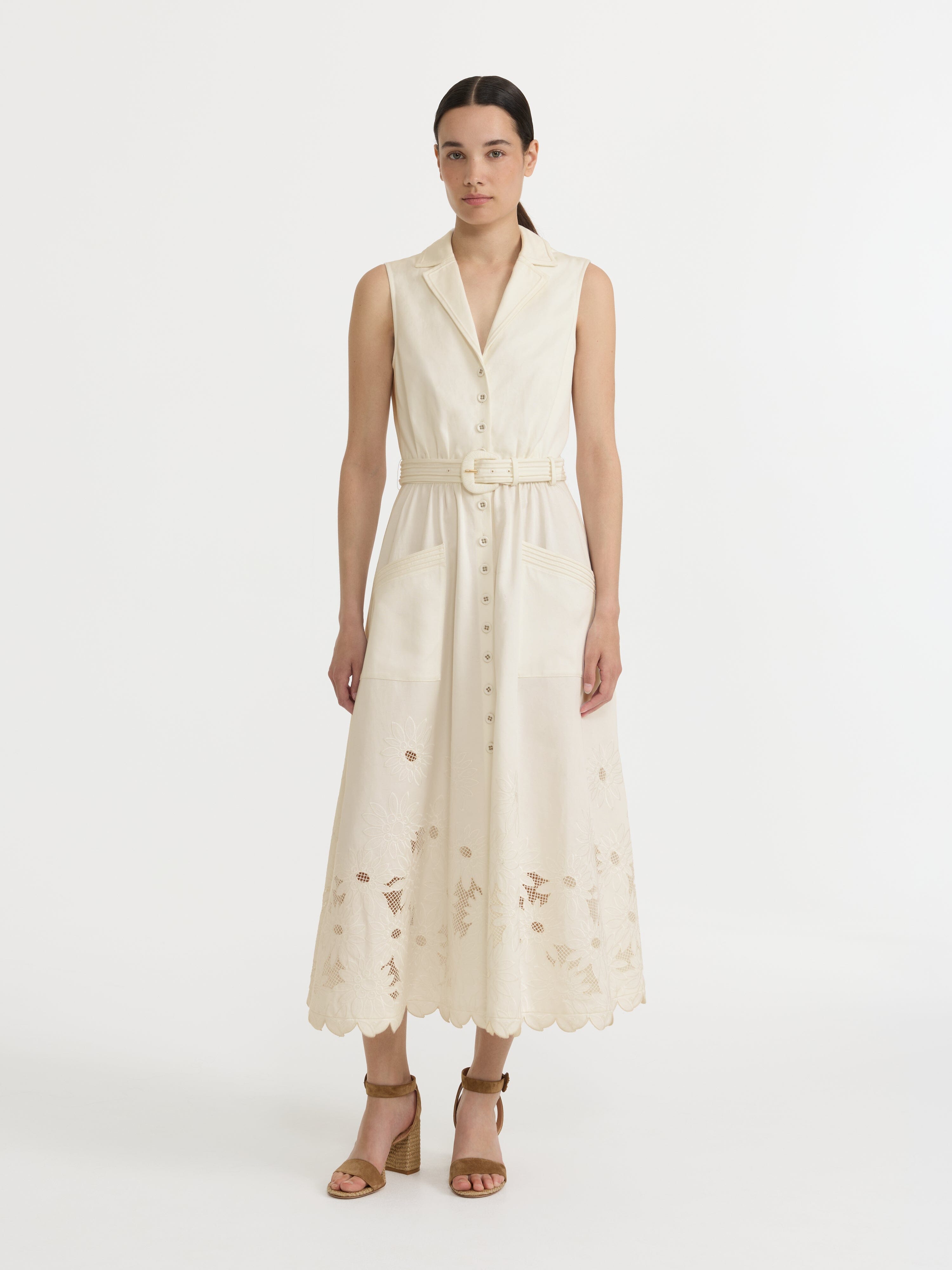 Kirat Dress in Light Cream