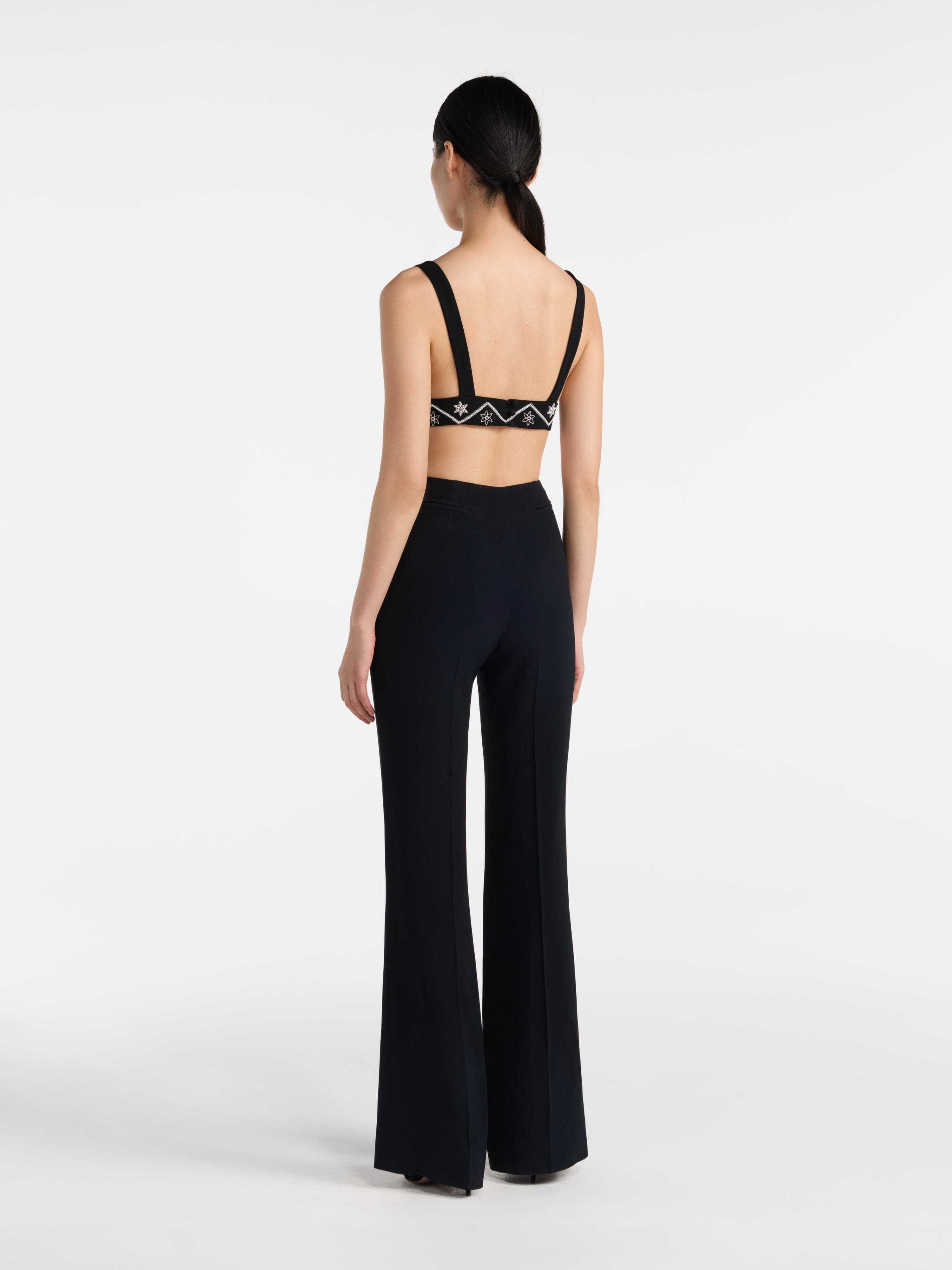 Lilah Choli in Black with Astro Embroidery