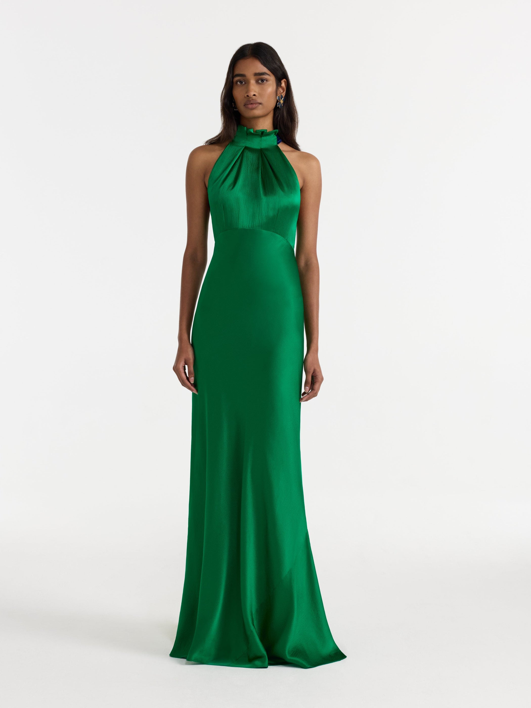 Michelle Dress Emerald Green Navy