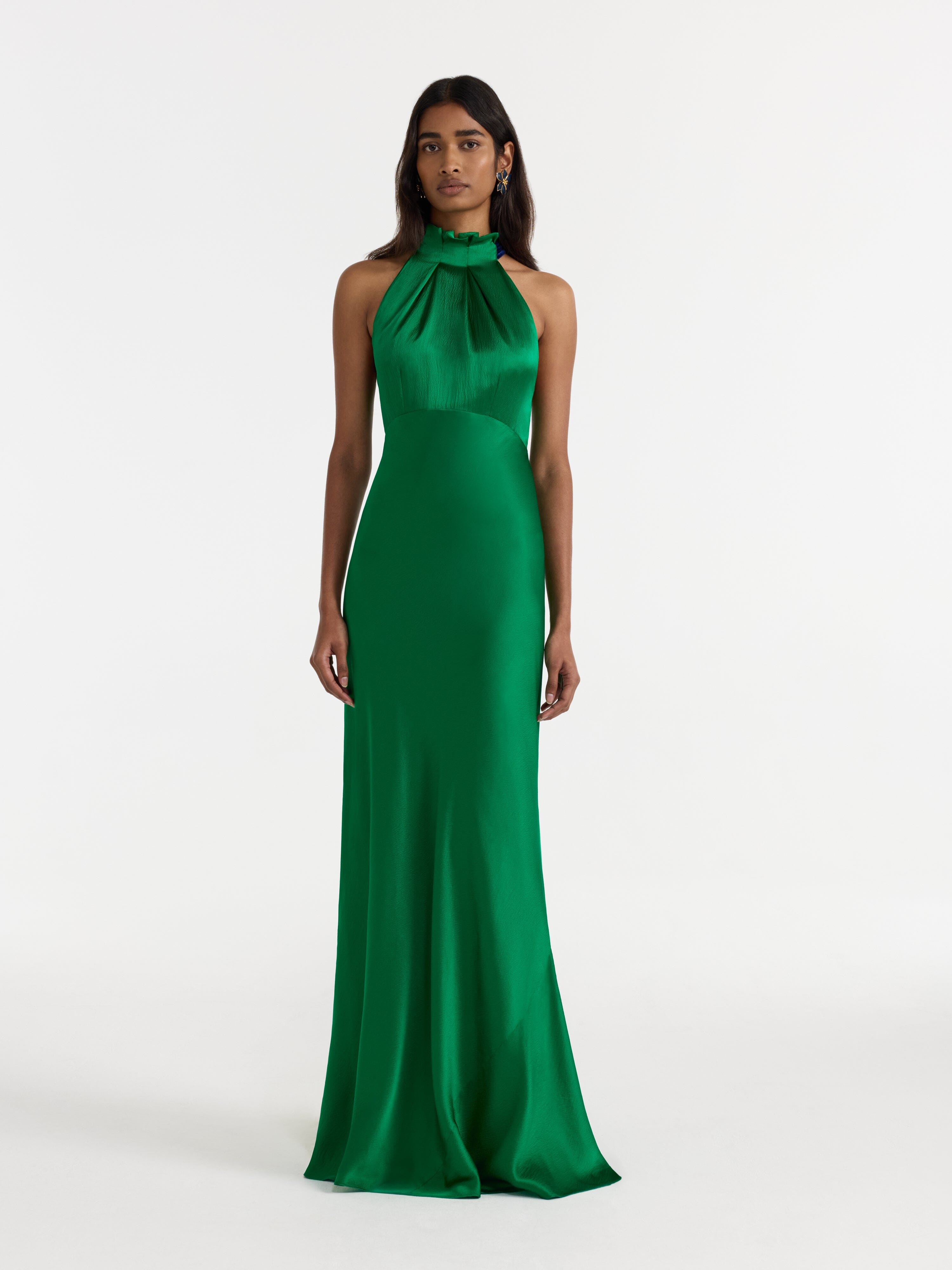 Michelle Dress Emerald Green Navy