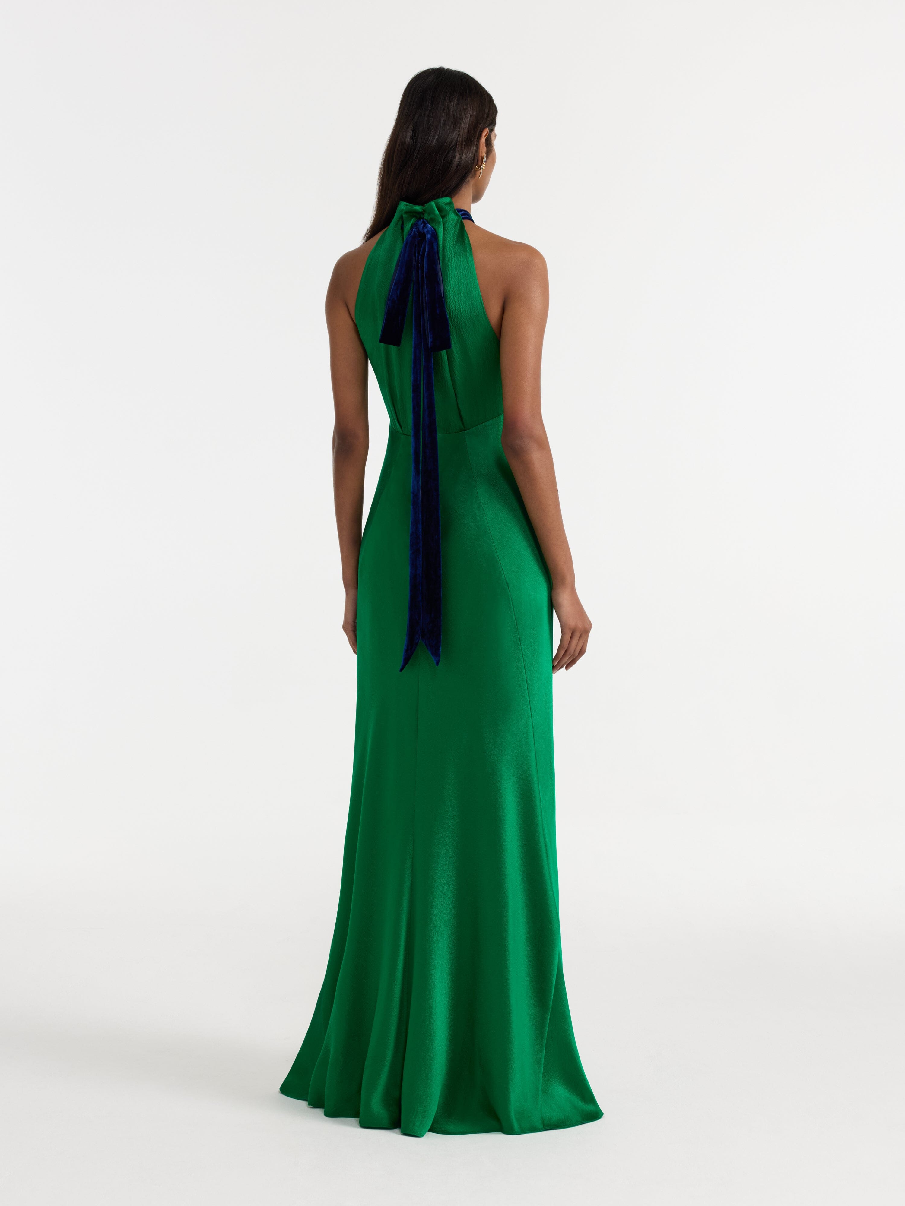 Michelle Dress Emerald Green Navy