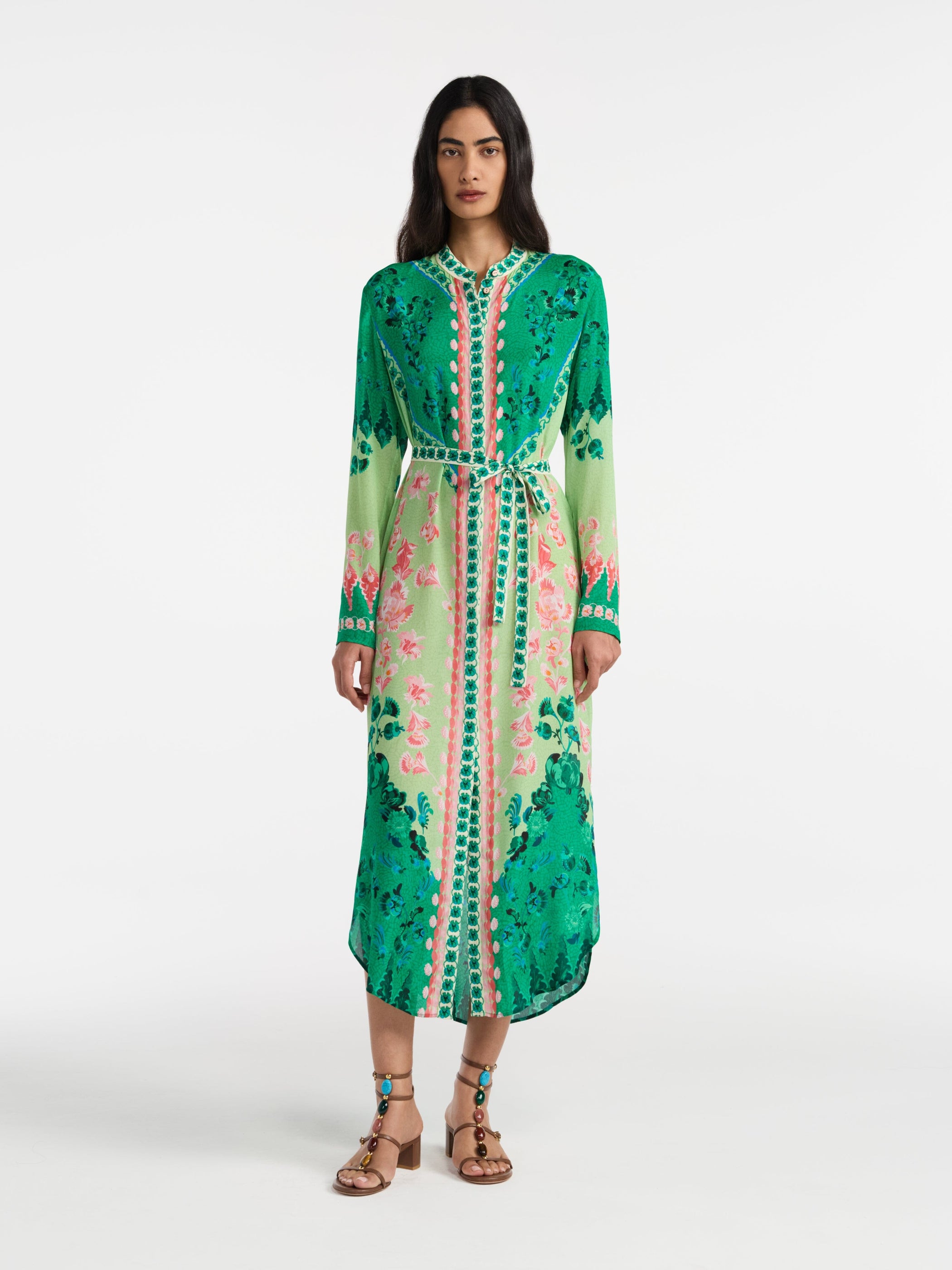 Molly D Dress in Floral Terrazzo