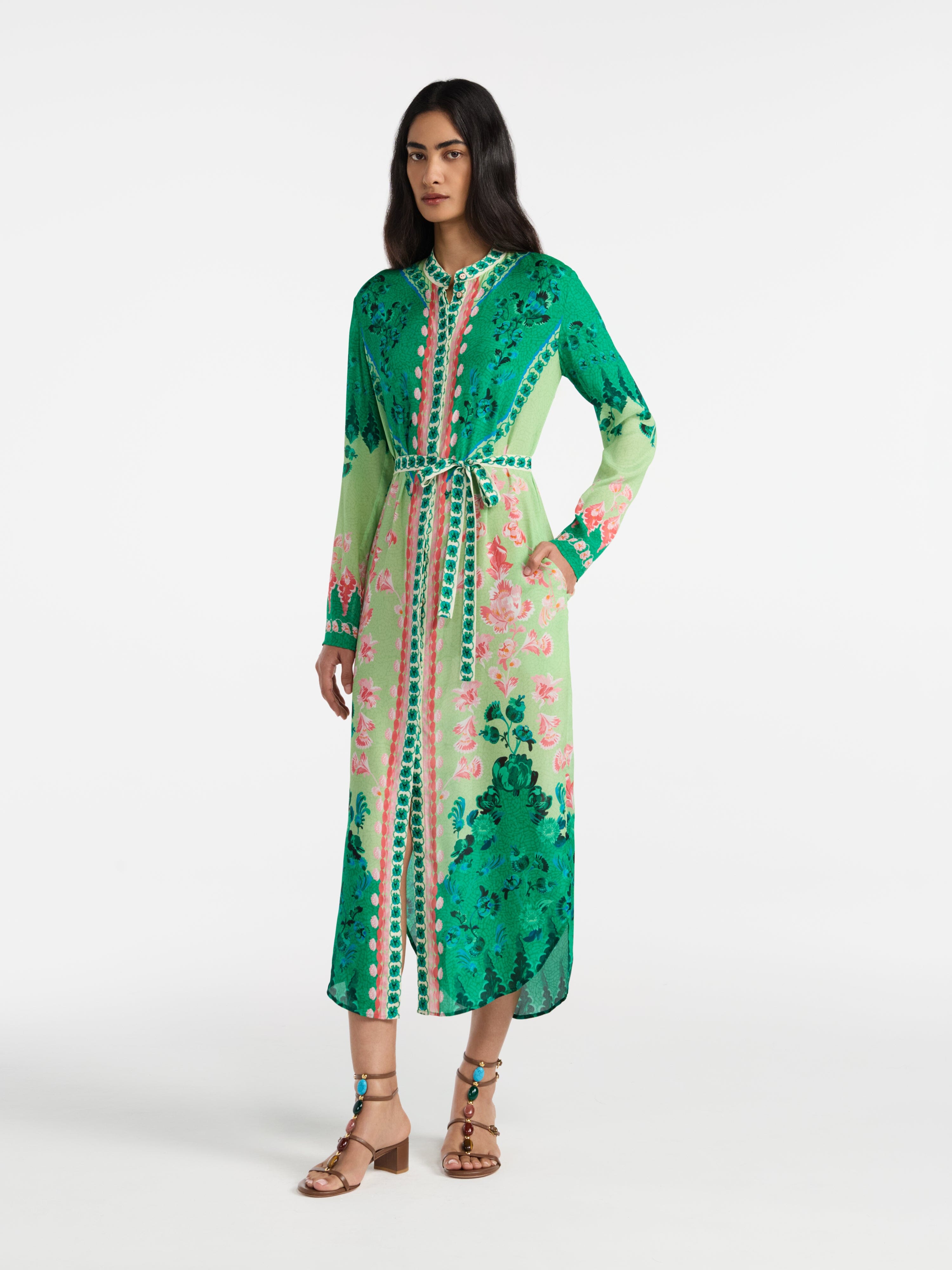 Molly D Dress in Floral Terrazzo Molly D Dress in Floral Terrazzo