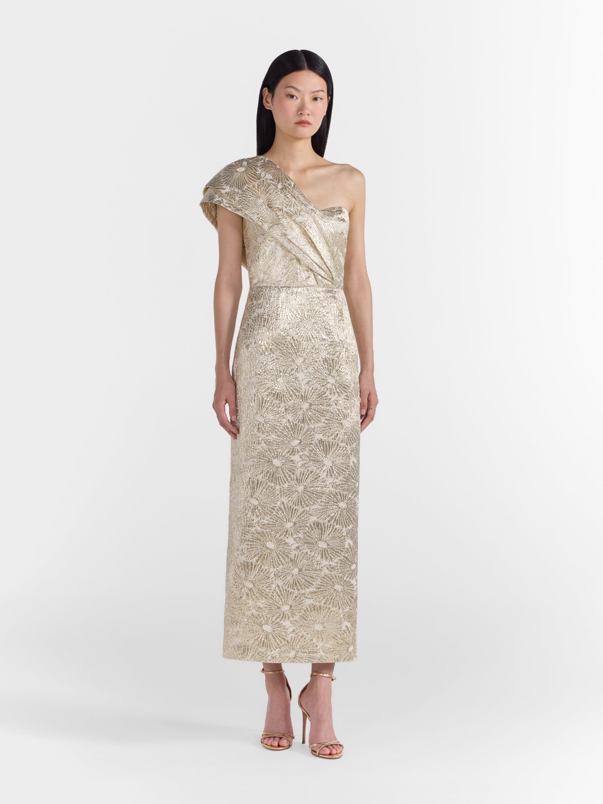 Mona Dress in Pale Gold