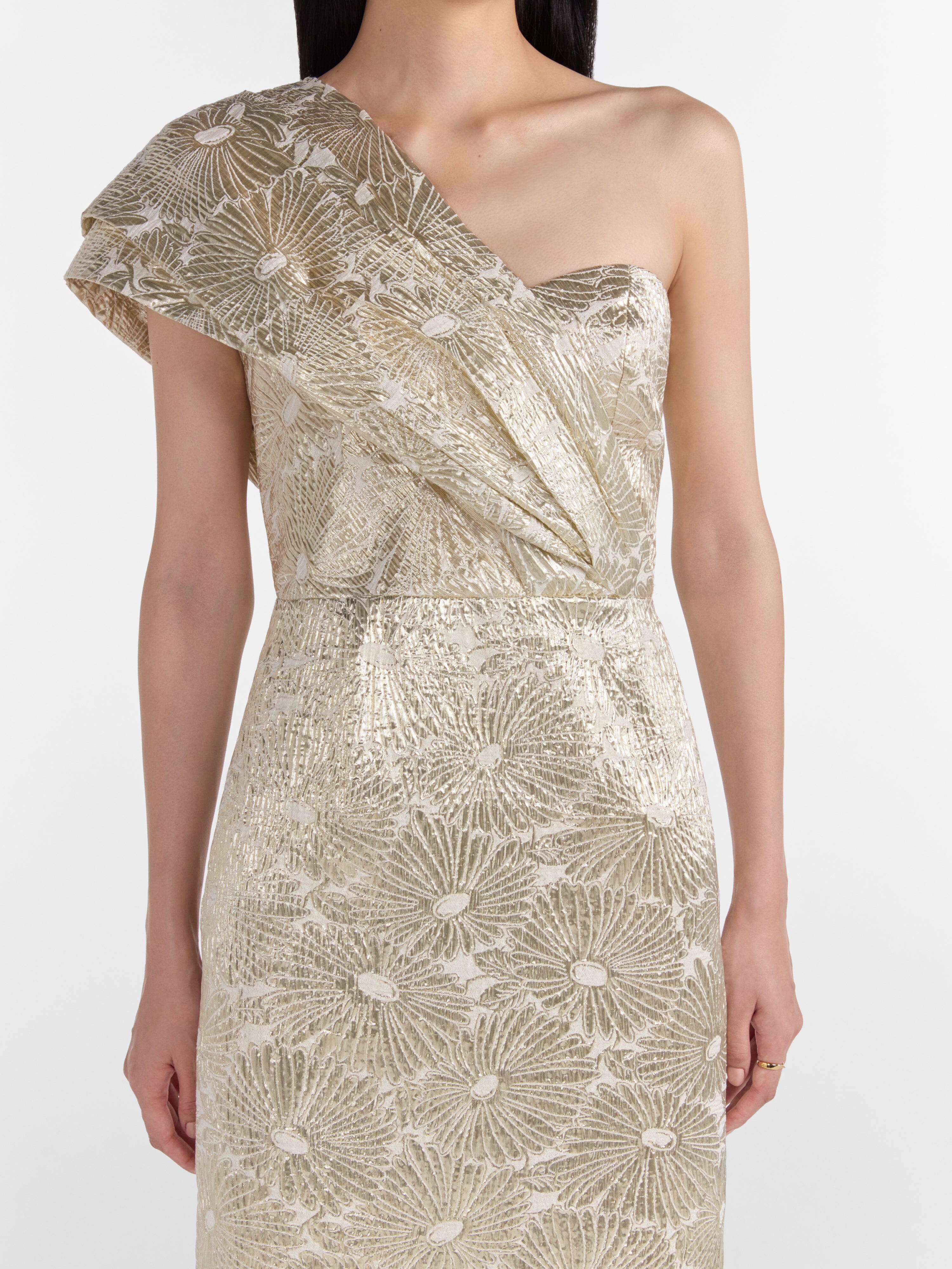 Mona Dress in Pale Gold