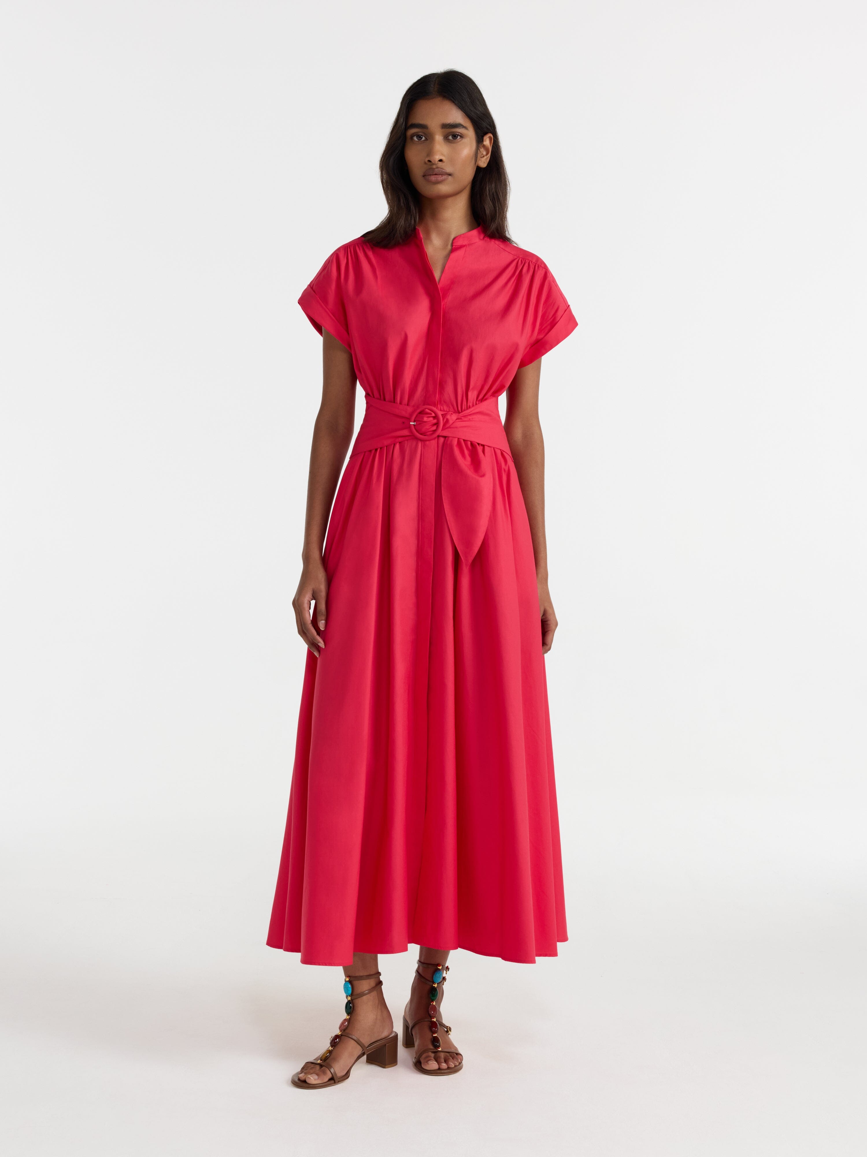 Neesha Dress in Cherry Pink
