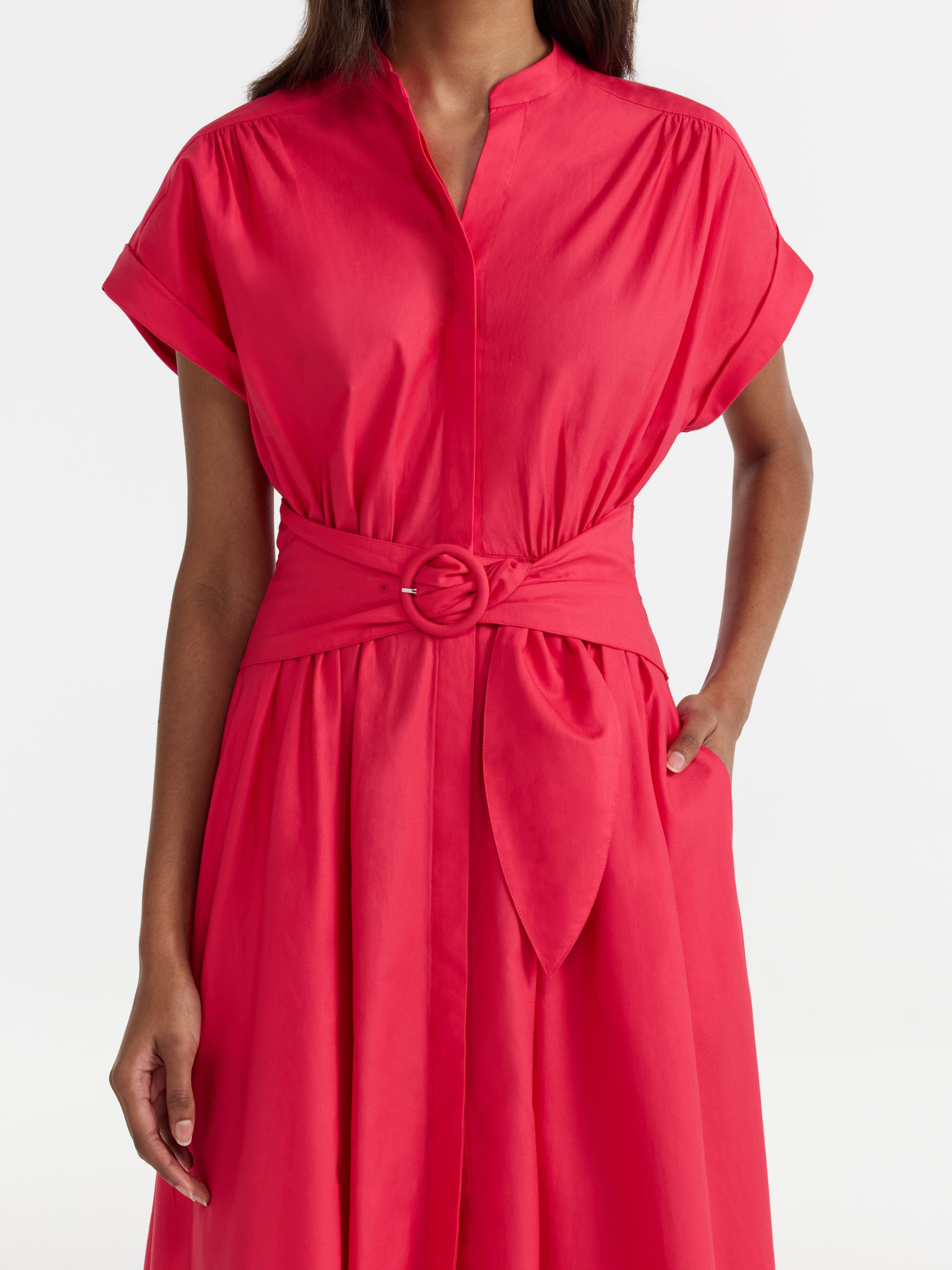 Neesha Dress in Cherry Pink