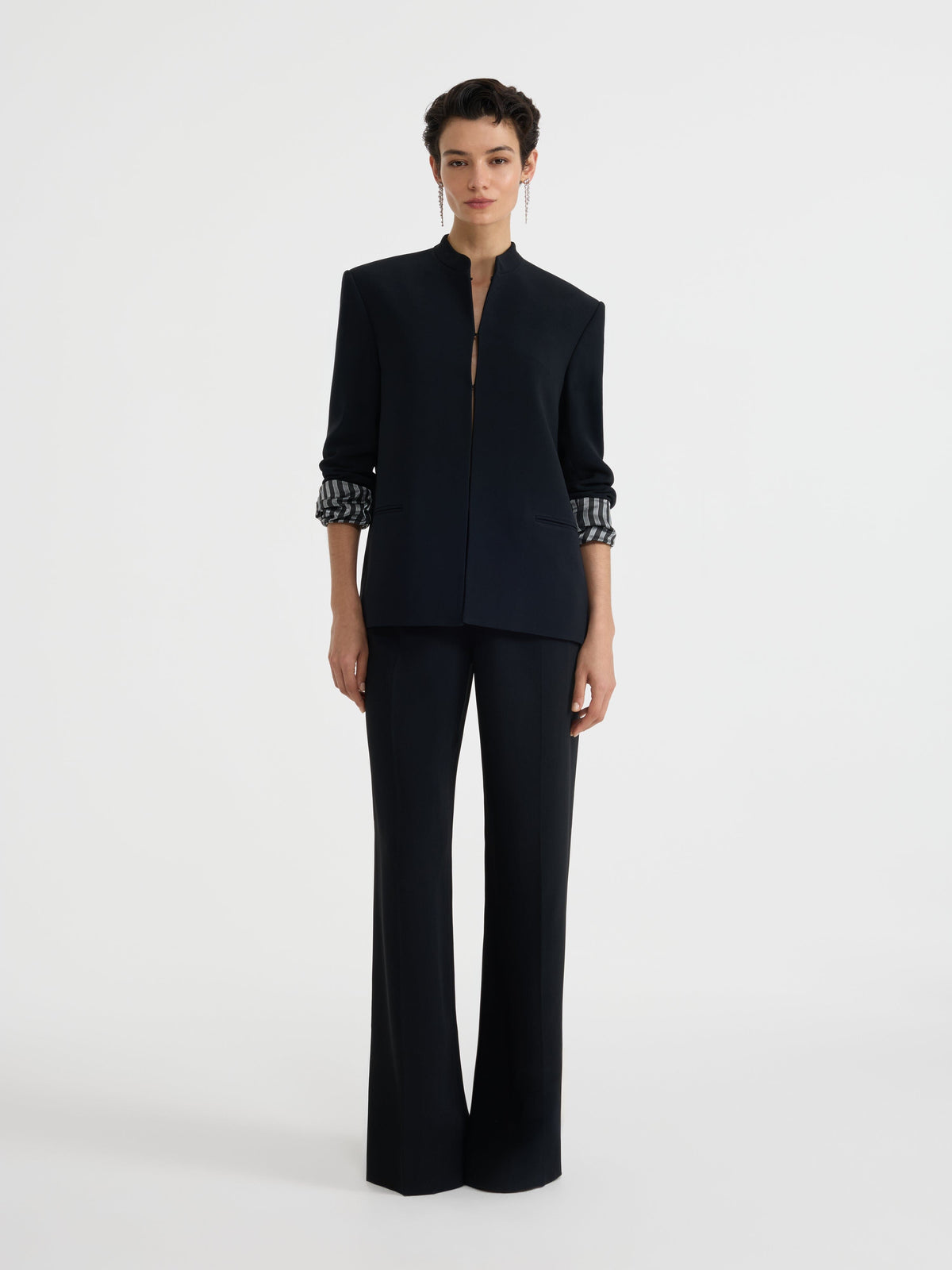 Quinn Jacket in Black Silver
