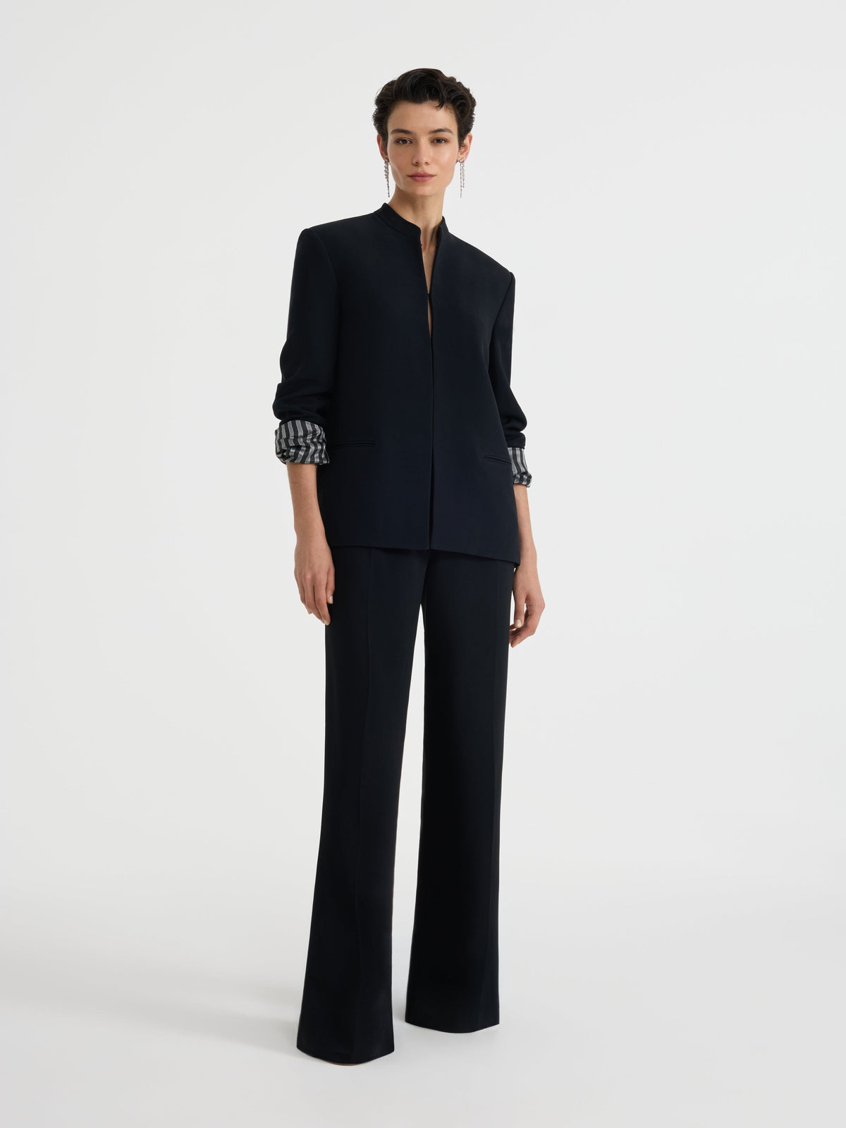 Quinn Jacket in Black Silver